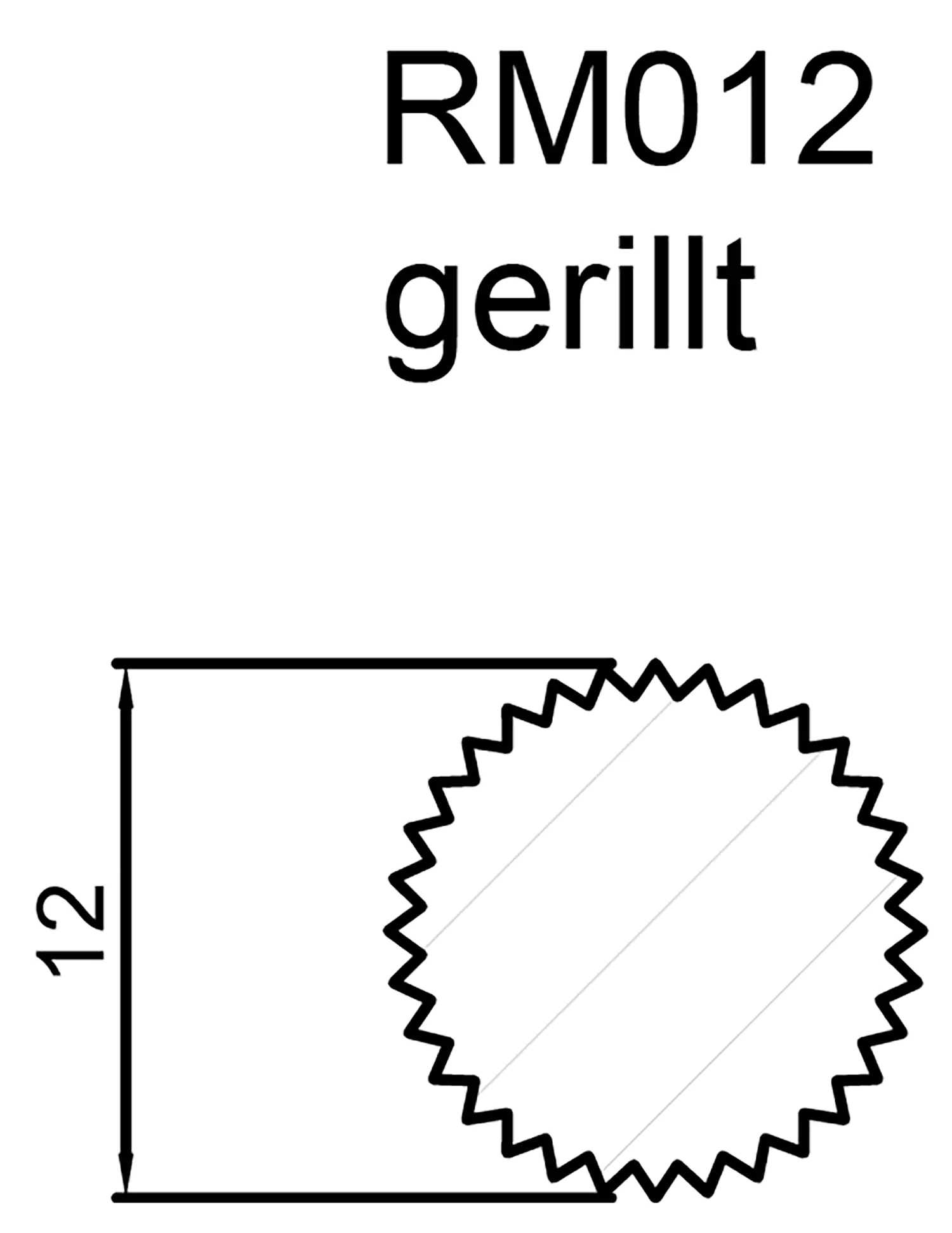 FN Neuhofer Rundstab gerillt 100 cm 12 x 12 mm