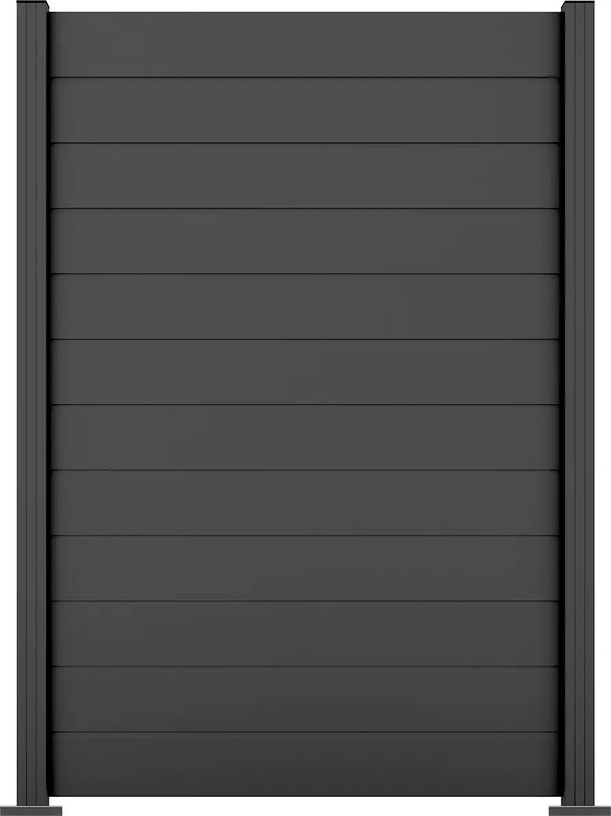 Ambiente Alu-Zaun Grundset Paneel 150 anthrazit 187 x 124,2 cm  