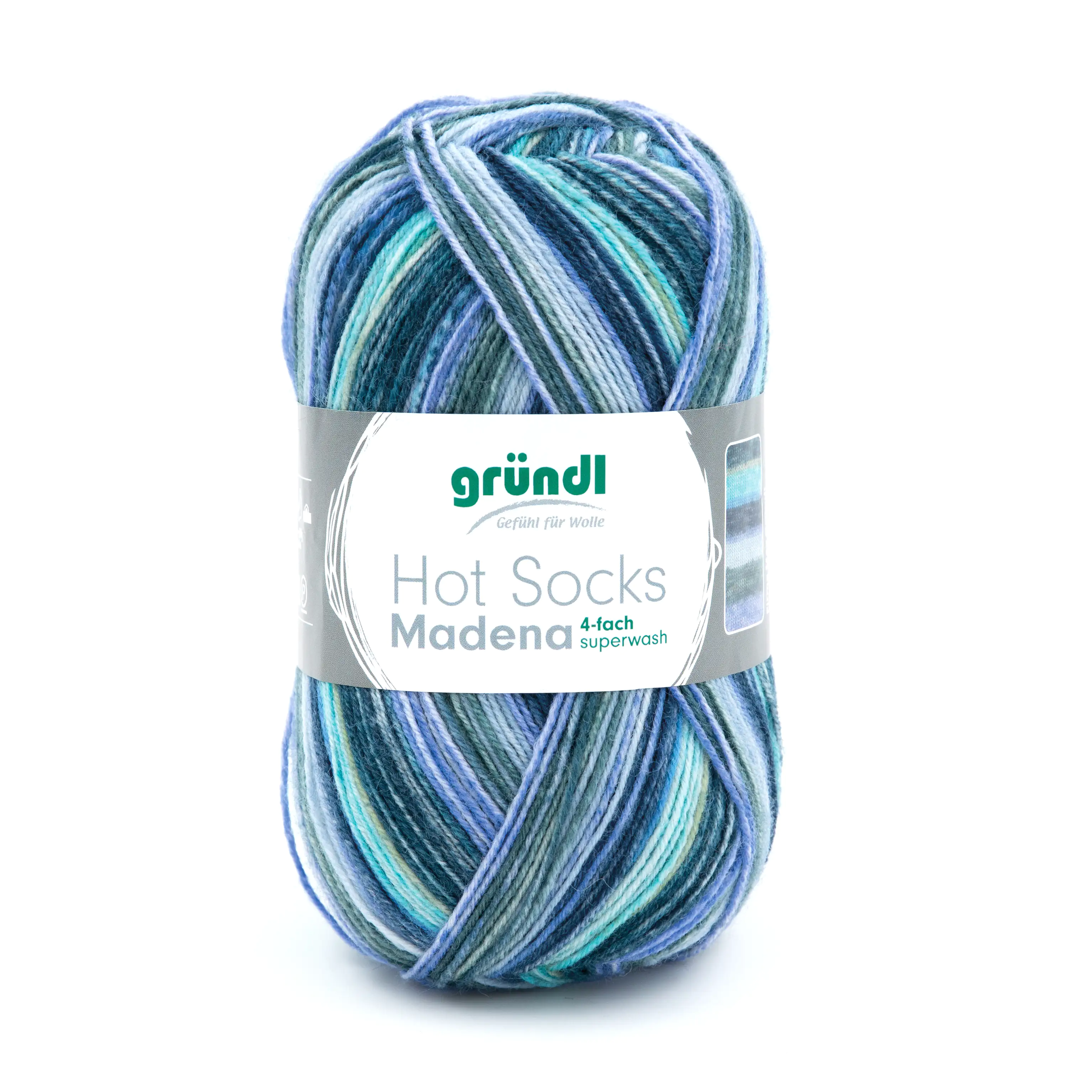 Gründl Wolle Hot Socks Madena 4-fach 100 g baltic-sea-mix