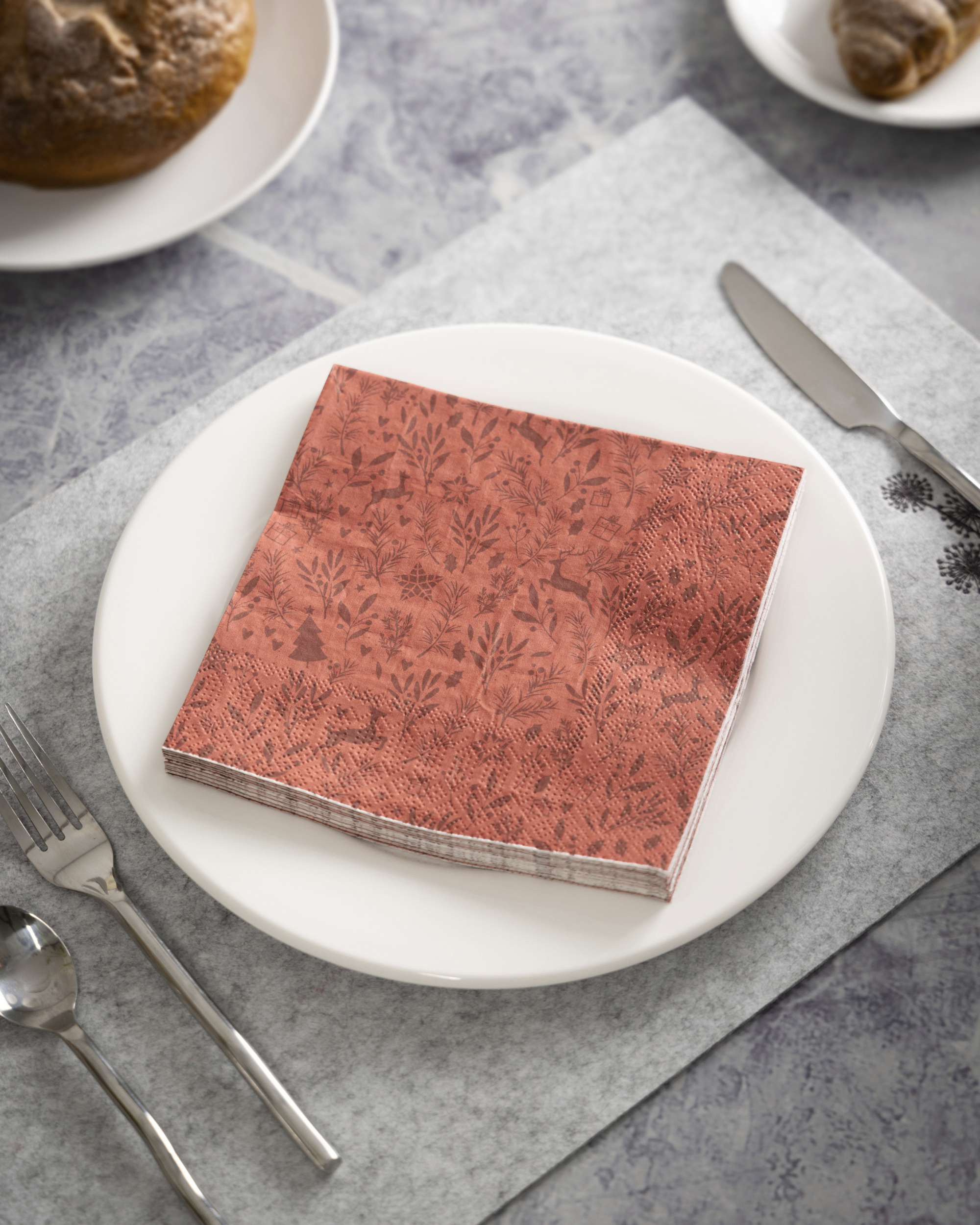 Eglo Servietten Pasig rot/weiß 16,5 x 16,5 cm - 20er Pack