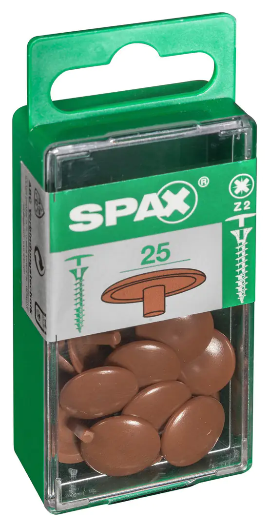 Spax Abdeckkappen rehbraun zum stecken - 25 Stk. Spax Abdeckkappen rehbraun zum stecken - 25 Stk.
