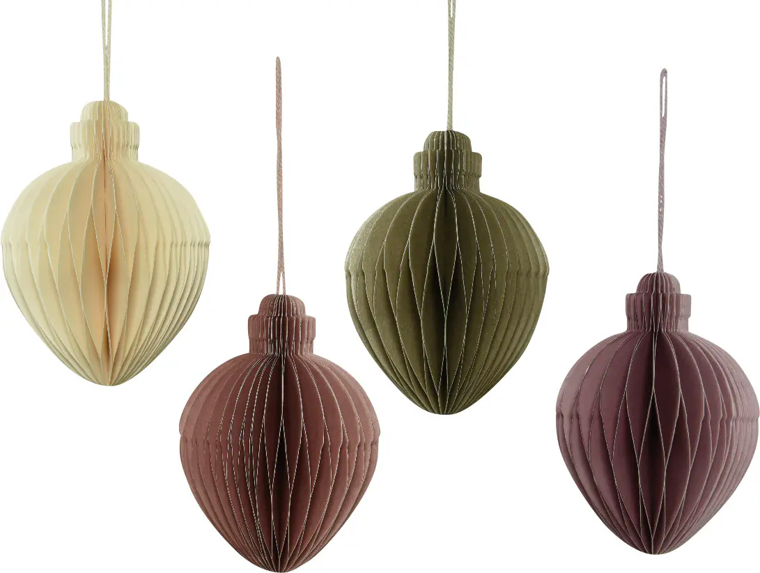 Kaemingk Weihnachtshänger Konus aus Papier 10 cm