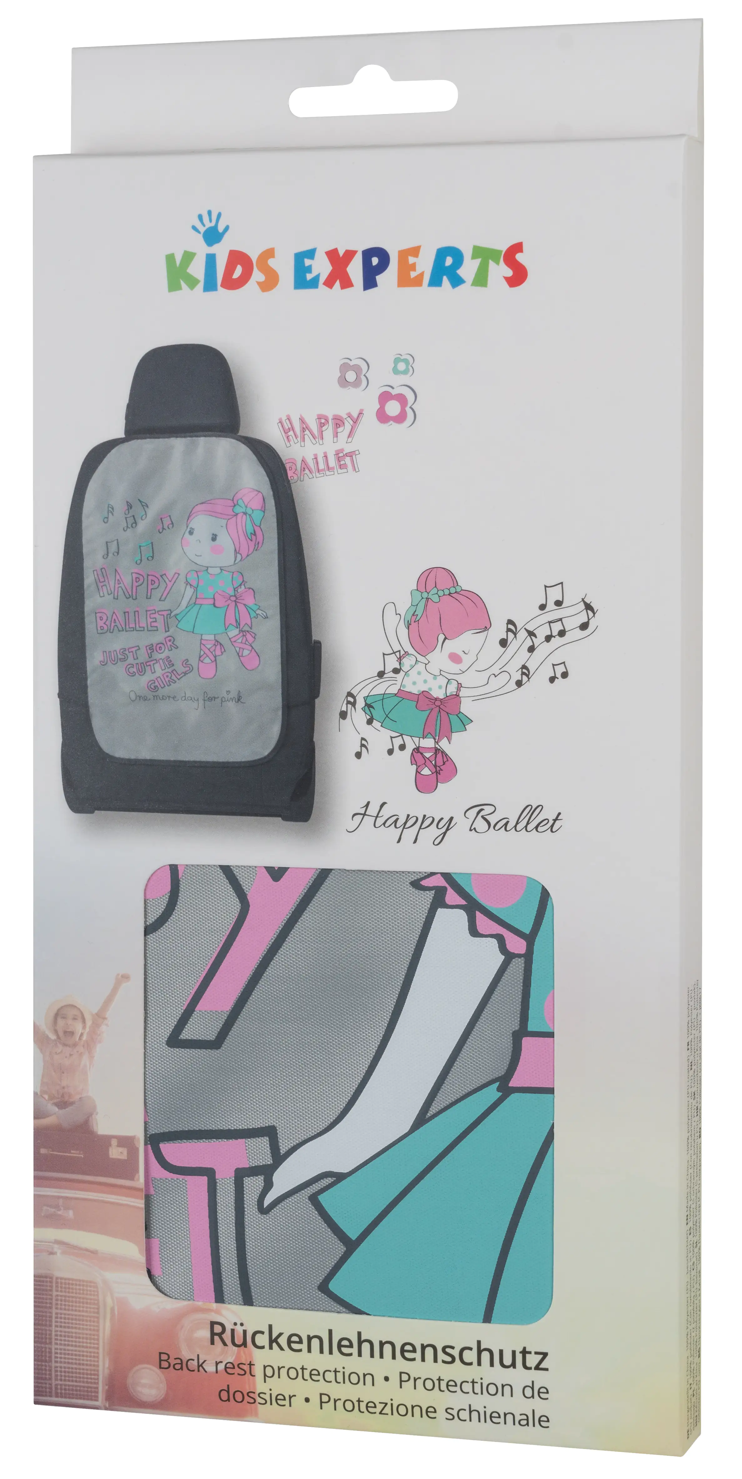 9001778261748_004 Walser Autositz Rückenlehnenschutz Ballet Doll rosa 1-teilig