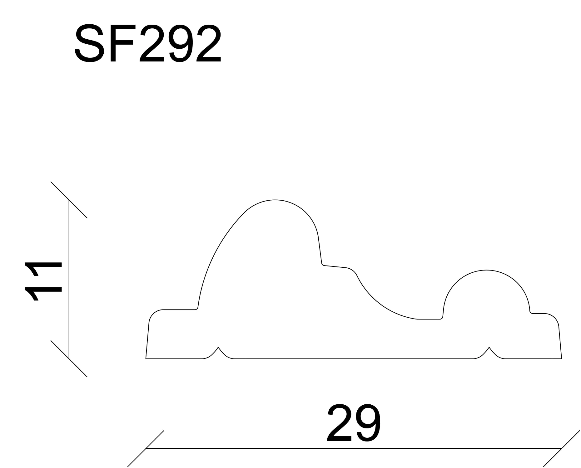 FN Neuhofer Profilleiste SF292 2400 x 11 x 29 mm Fichte/Kiefer