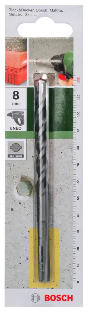 Bosch Betonbohrer SDS Quick 120 mm Ø 8 für Uneo Bosch Betonbohrer SDS Quick 120 mm Ø 8 für Uneo