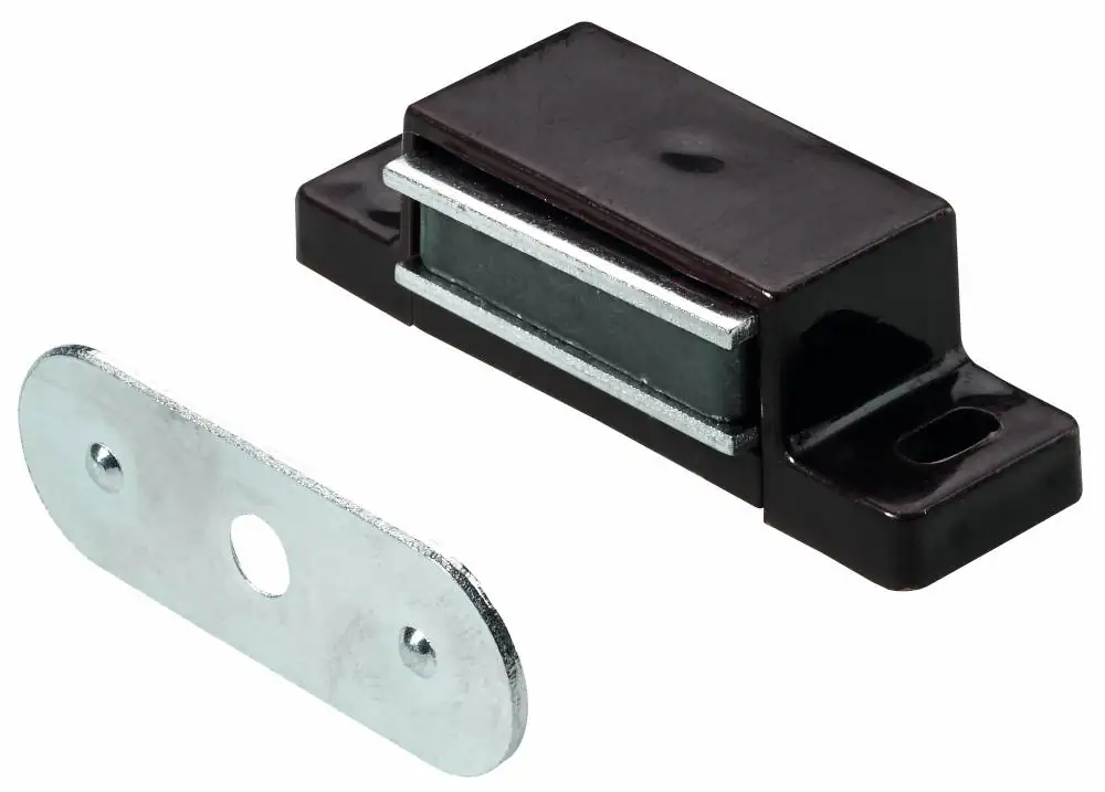 Hettich Magnetschnäpper 15 x 14 x 45 mm braun 4 kg mit Schrauben - 4 Stück