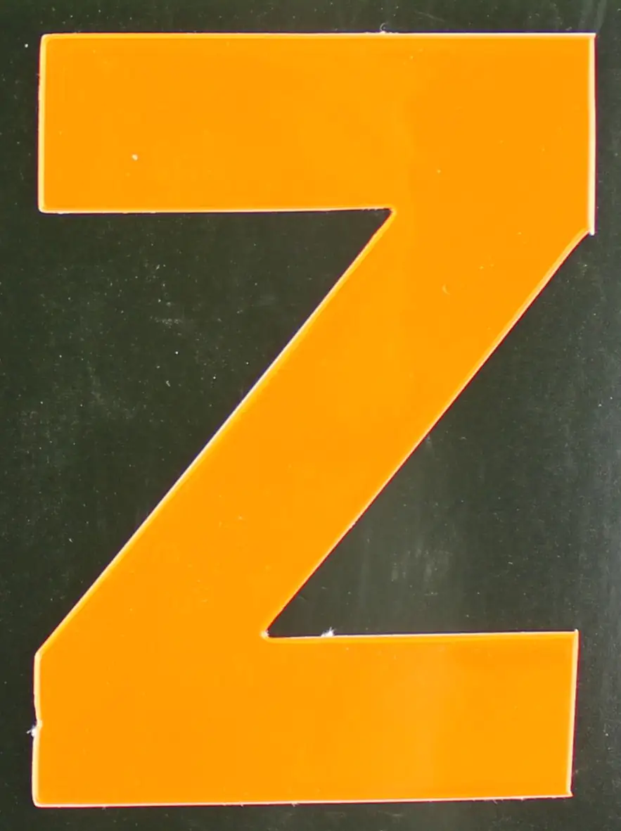 4004947548652 Conacord Reflektierender Klebebuchstabe Z orange "Z"