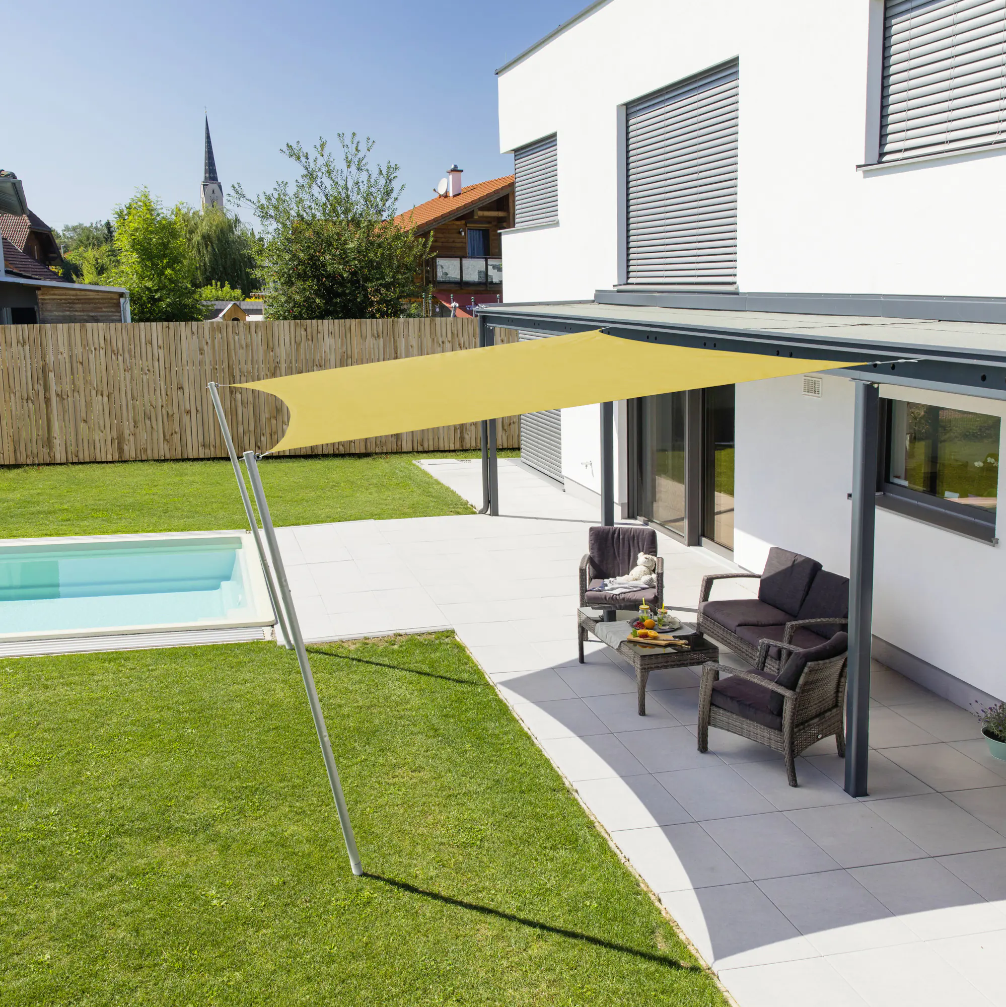 Windhager Sonnensegel Cannes gelb 4 x 4 m