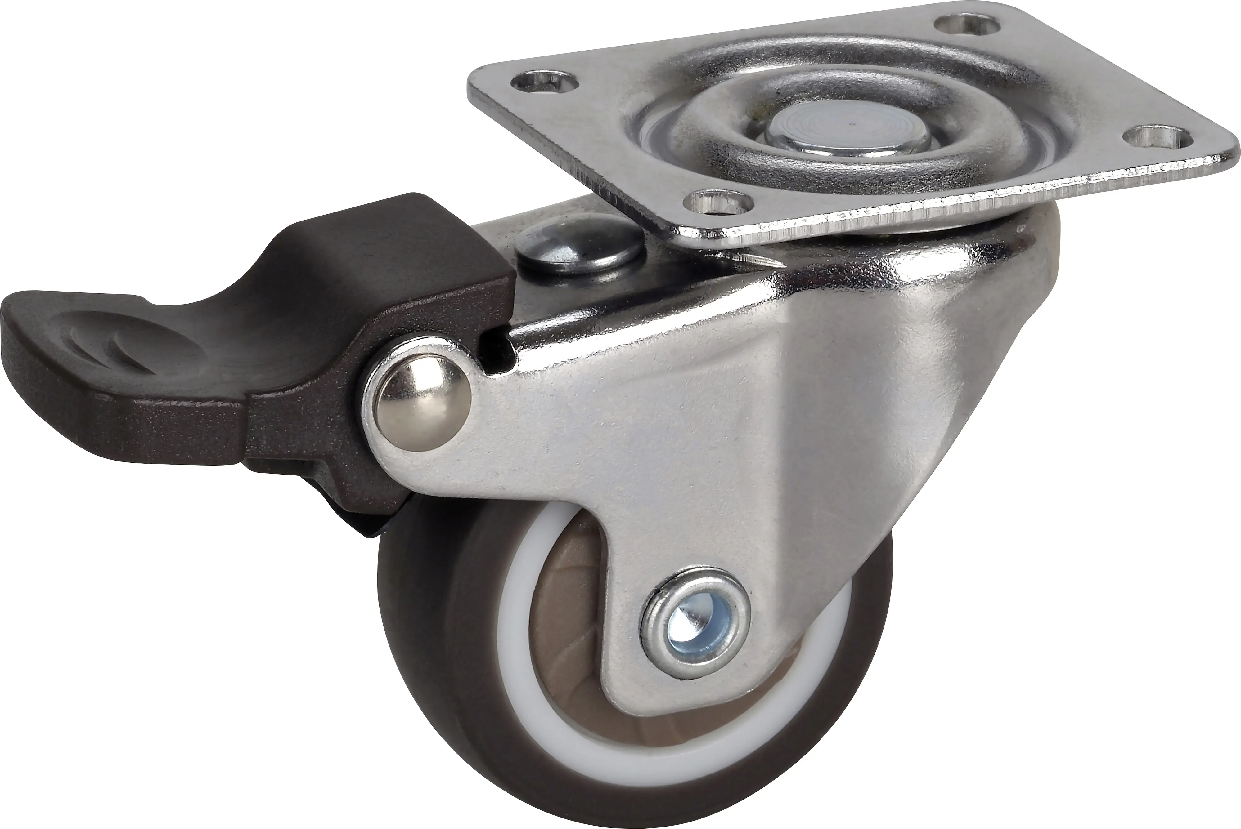 Möbel-Lenkrolle mit Radfeststeller 32 x 12,5 mm Tragkr. 20 kg