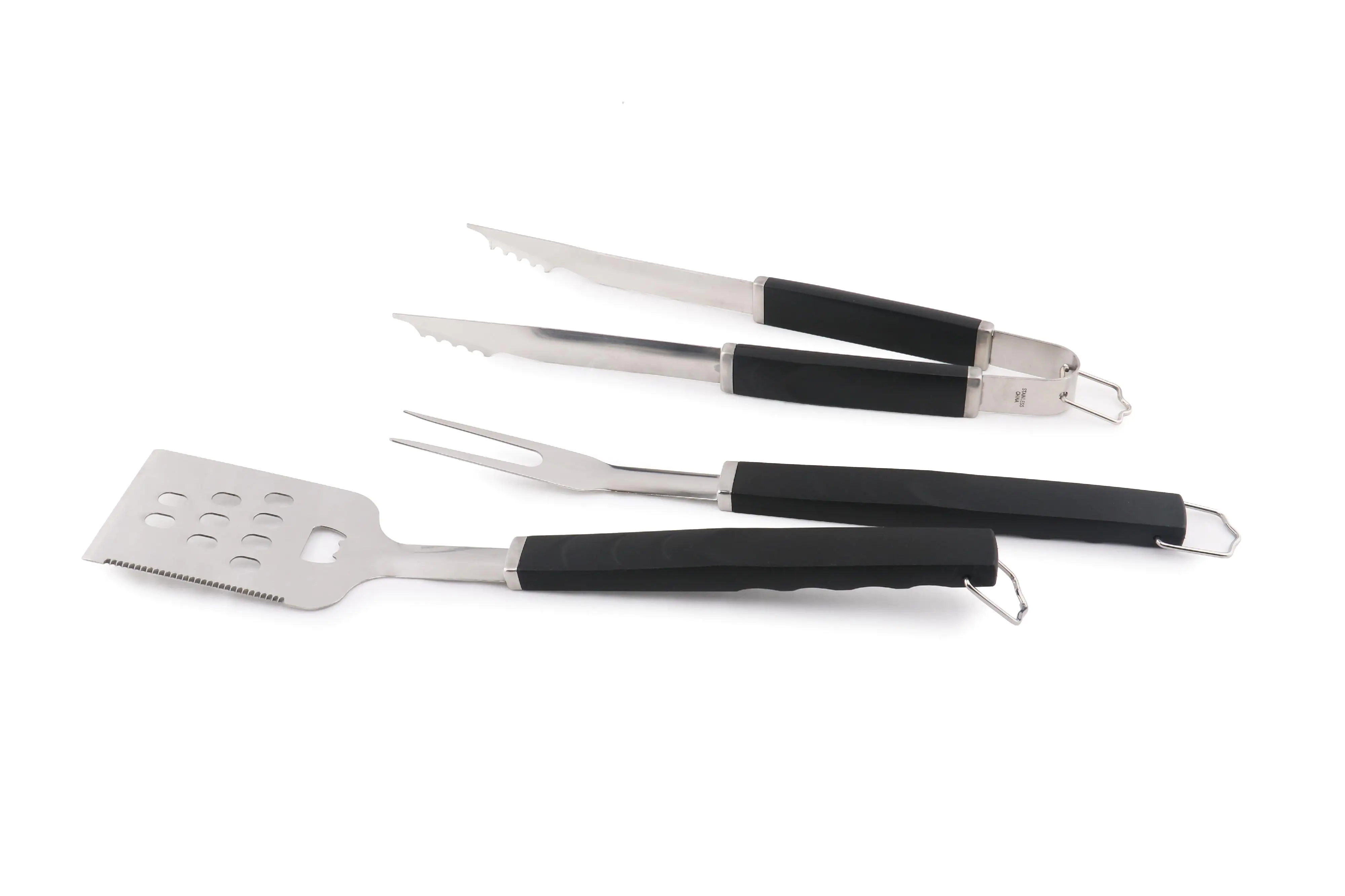 TrendLine Grillbesteck Set Edelstahl mit Kunststoffgriffen