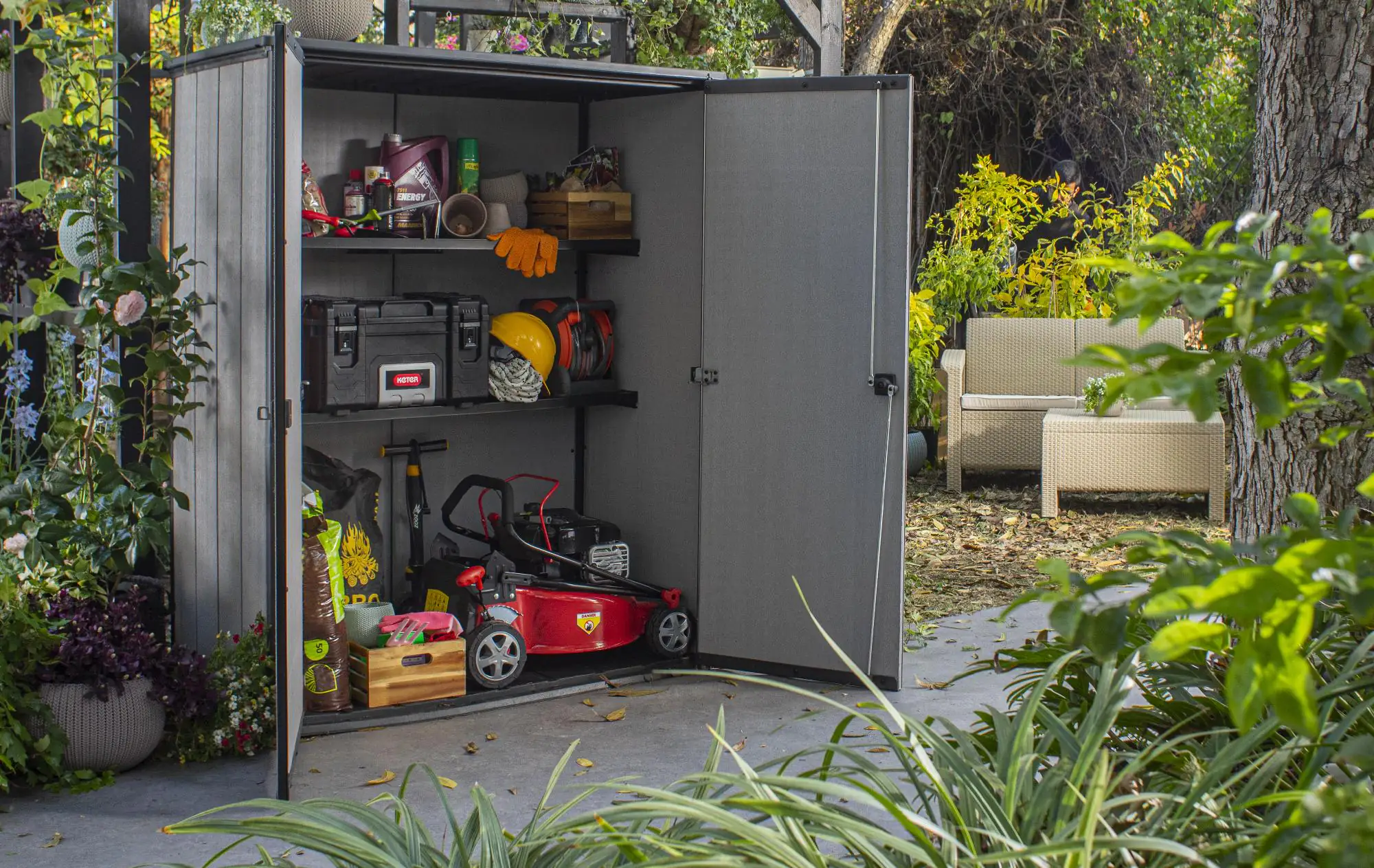 Keter Aufbewahrungsschrank High Store+ 140 x 73,6 x 170 cm Keter Aufbewahrungsschrank High Store+ 140 x 73,6 x 170 cm