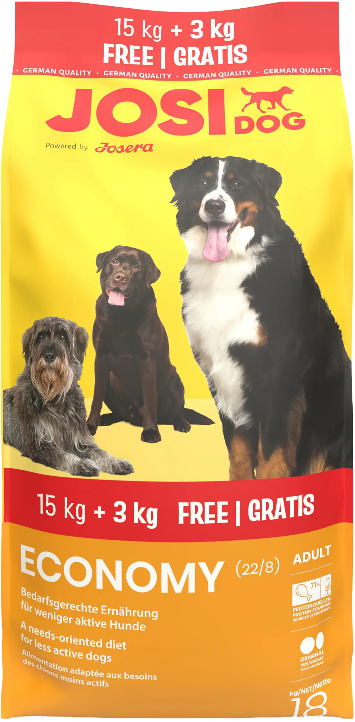 Josera JosiDog Hundefutter Economy 15 + 3 kg Josera JosiDog Hundefutter Economy 15 + 3 kg