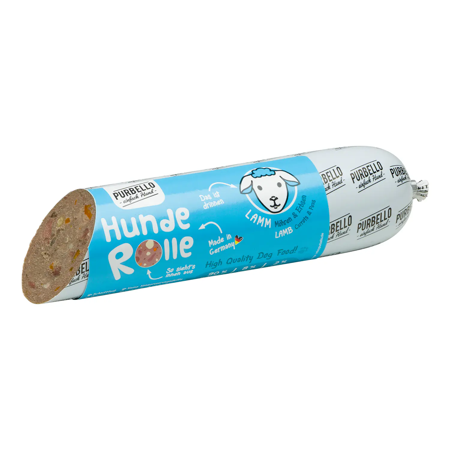 Purbello Hundefutter Rolle Adult getreidefrei 400 g Lamm