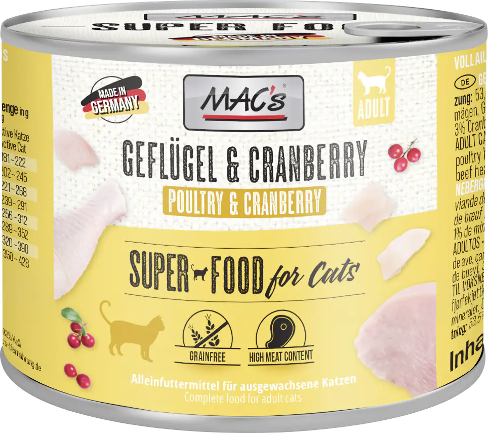 Macs Cat Geflügel & Cranberry 200 g