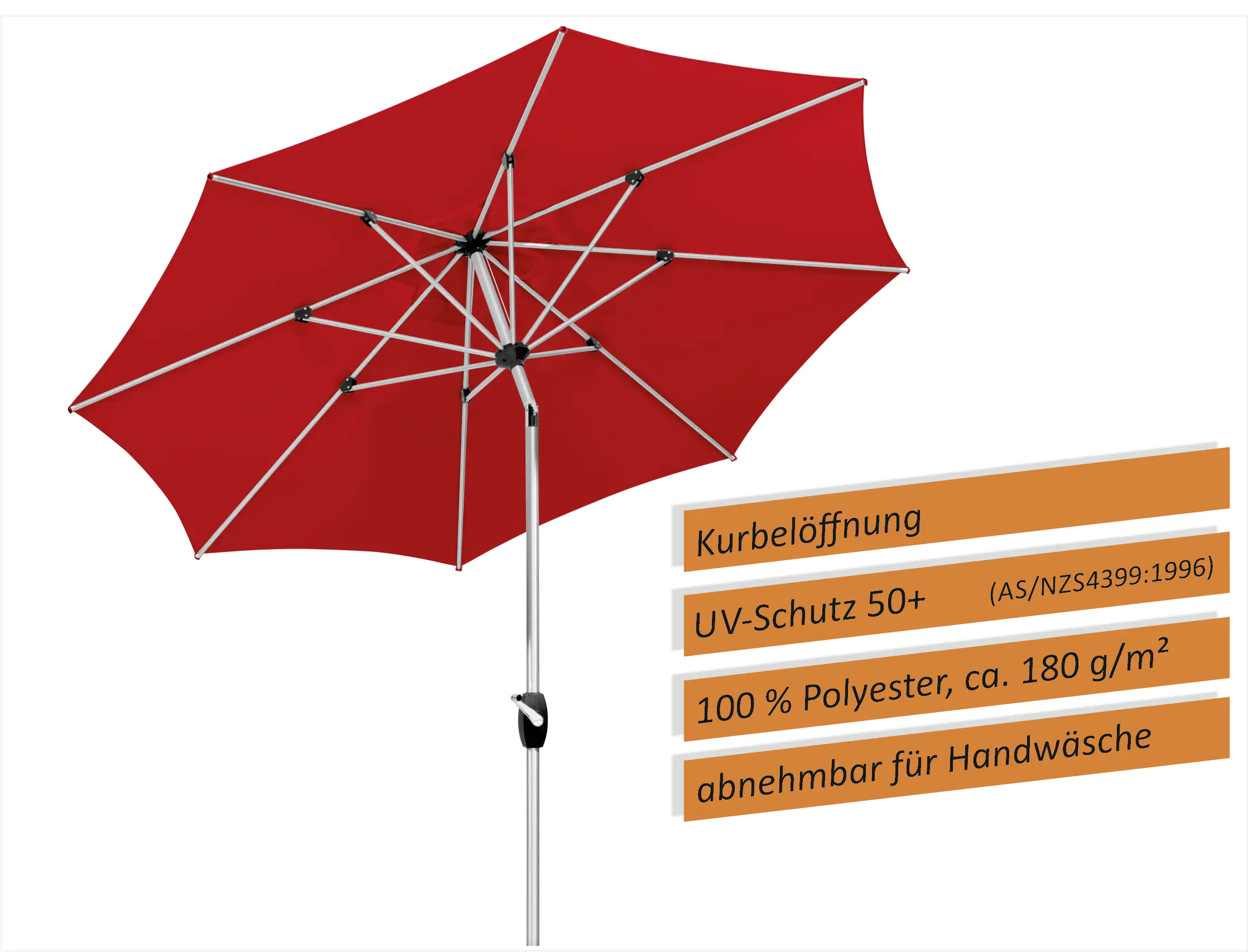 Schneider Sonnenschirm Venedig rot Ø 270 cm