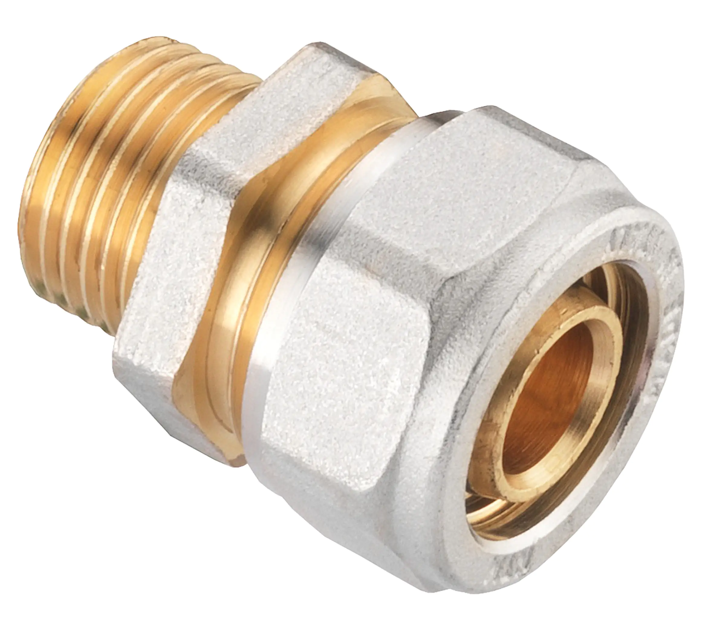 Cornat Schraub-Kupplung komplett ø 26 mm 3/4" AG Messing vernickelt