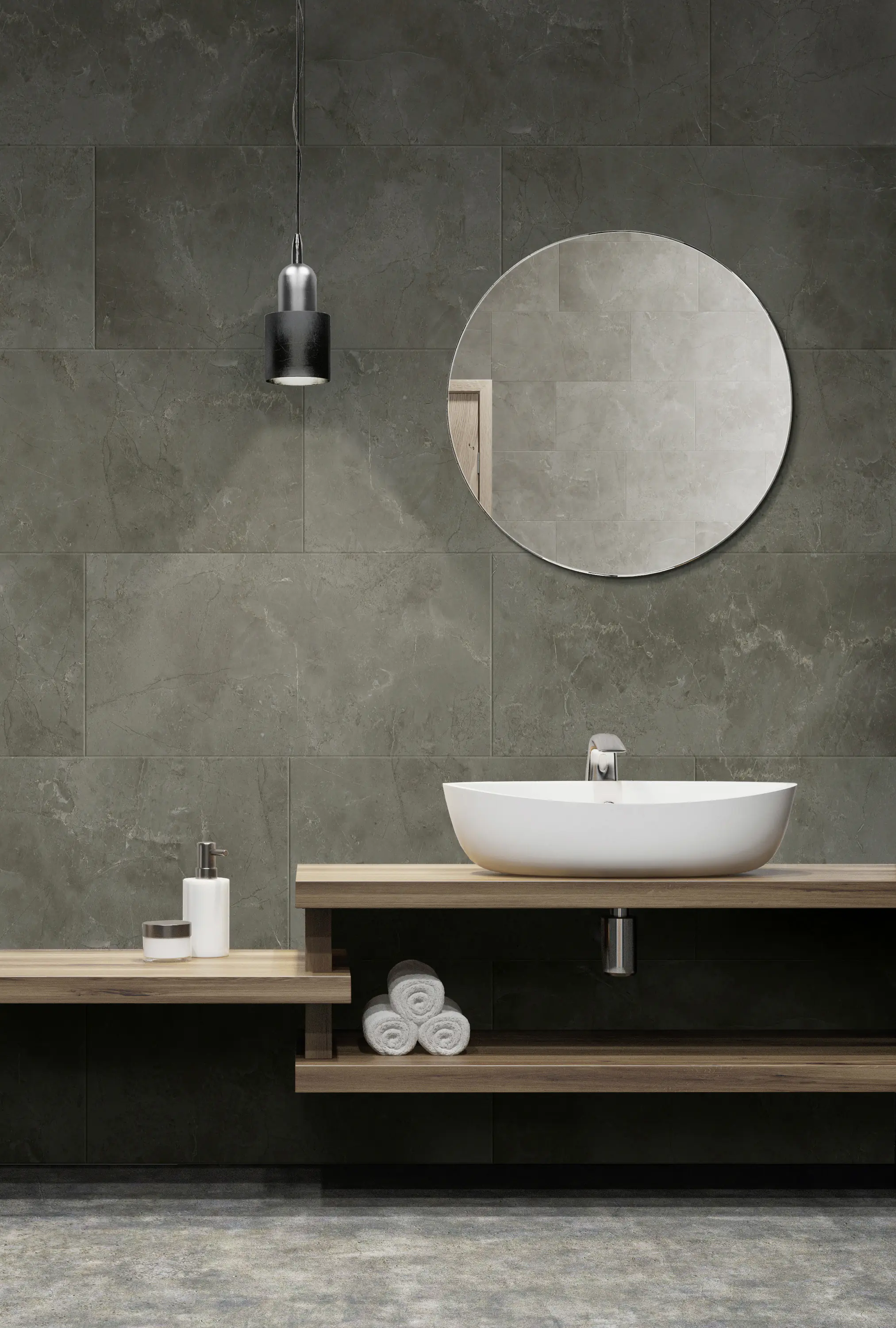 Grosfillex Kunststoffpaneel Marmor 60 x 30 cm 5 mm grau