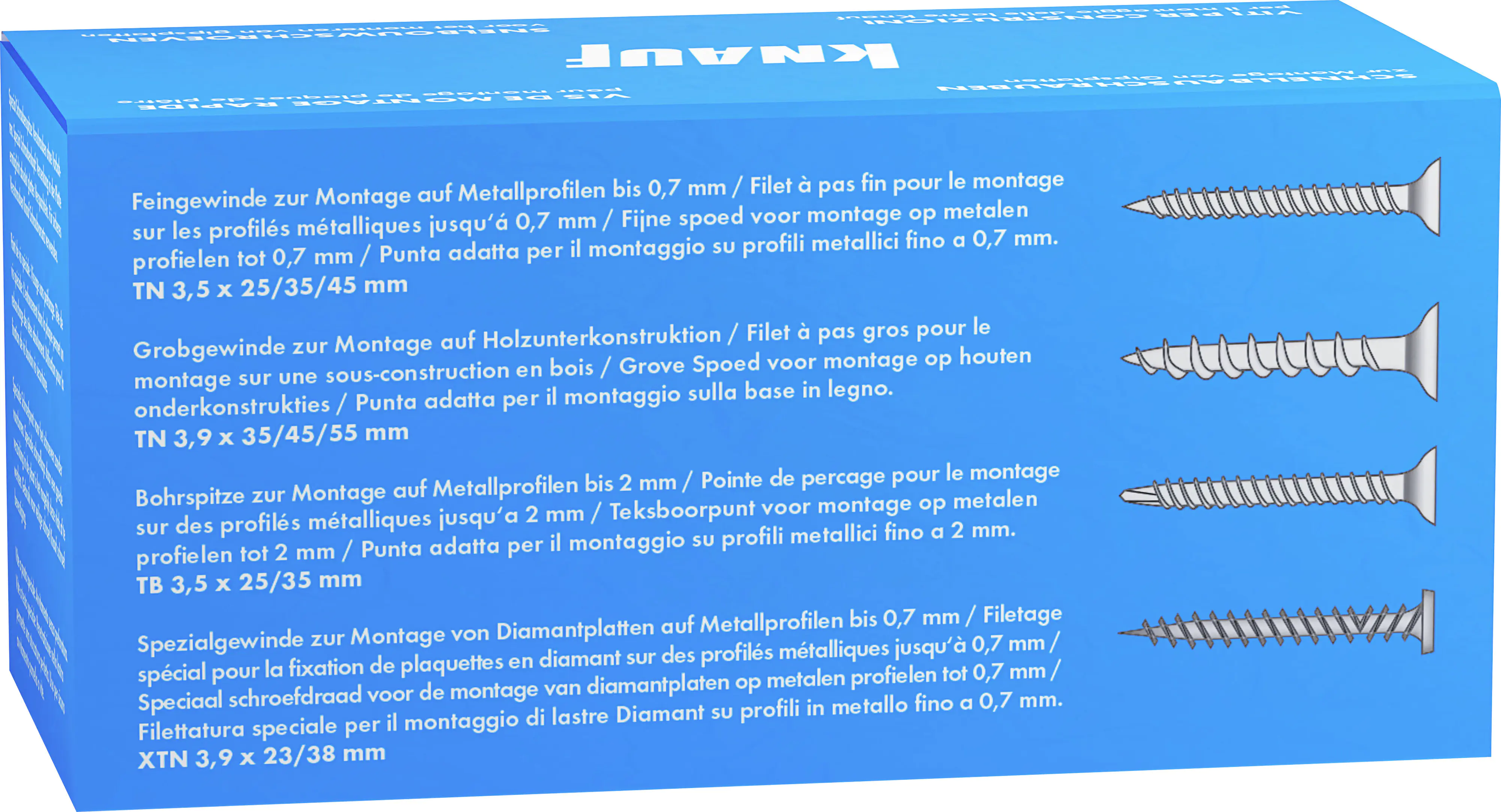 Knauf Schnellbauschrauben 3,9 x 35 mm, PH 1, 250 Stück