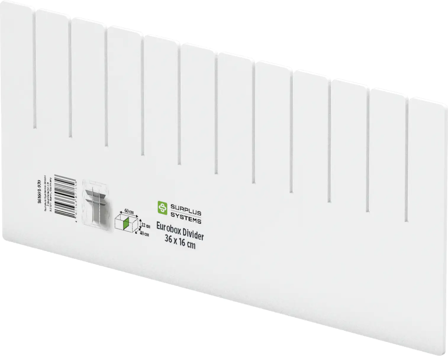 Surplus Systems Abtrenner für Eurobox 36 x 16 cm, weiß Surplus Systems Abtrenner für Eurobox 36 x 16 cm, weiß