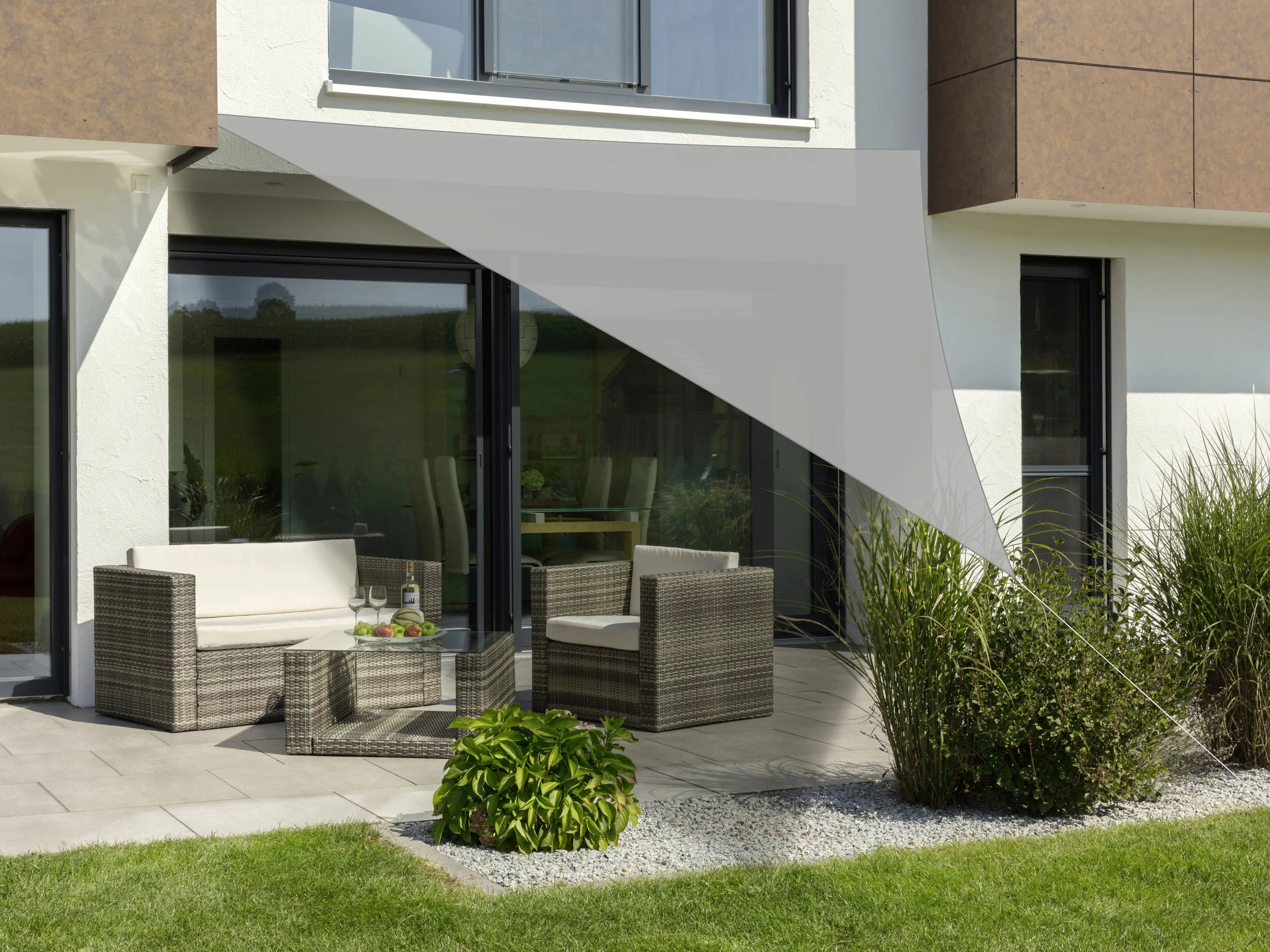 Schneider Sonnensegel Teneriffa silbergrau 500 x 500 x 500 cm