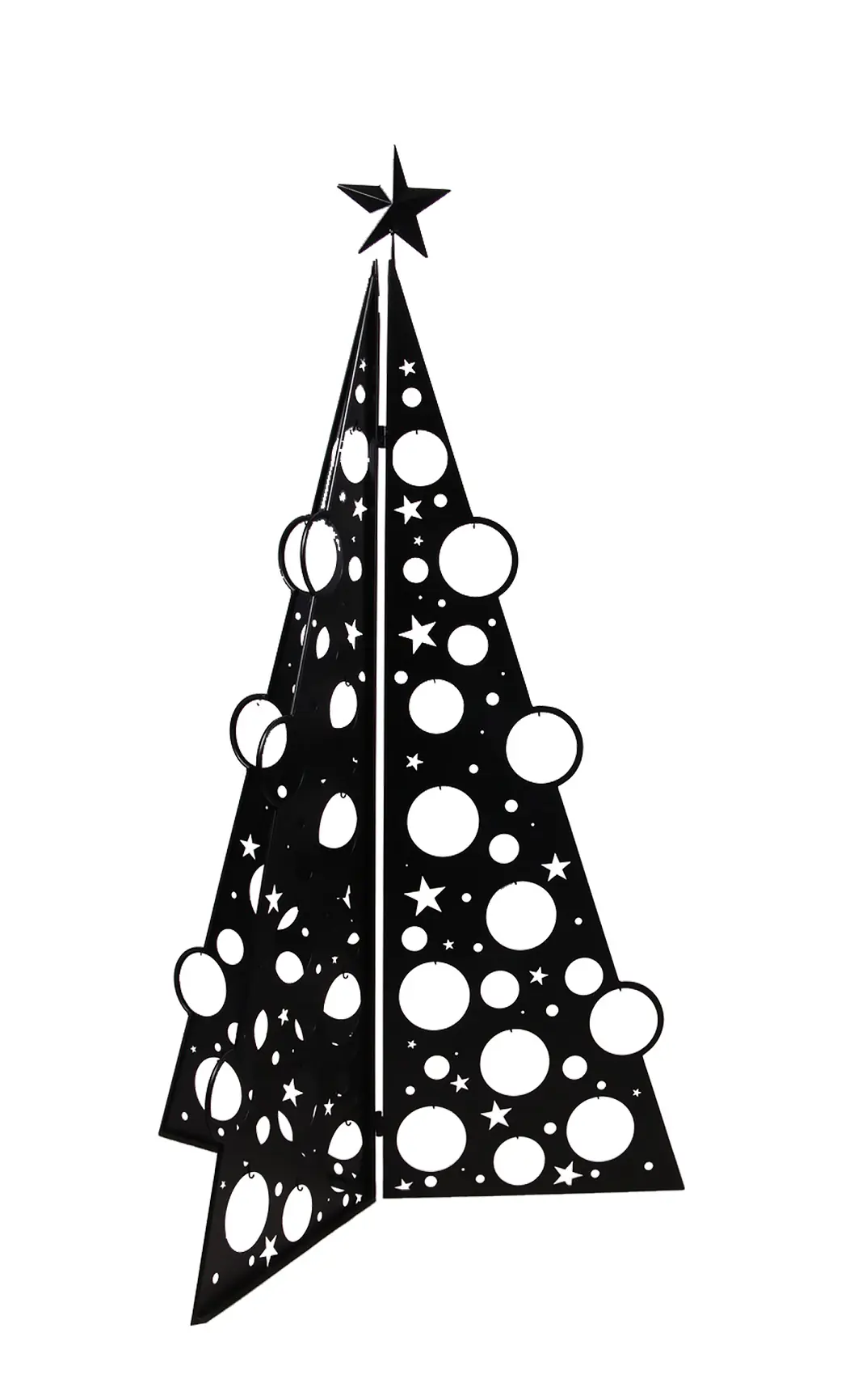TrendLine Deko-Weihnachtsbaum Metall 118 x 74 cm schwarz