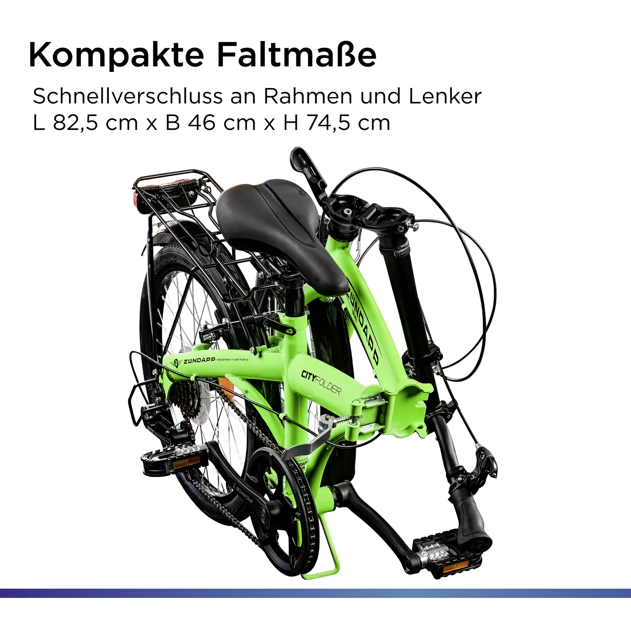 Zündapp Faltrad ZF20 Speed Folder 20 Zoll 6-Gang grün