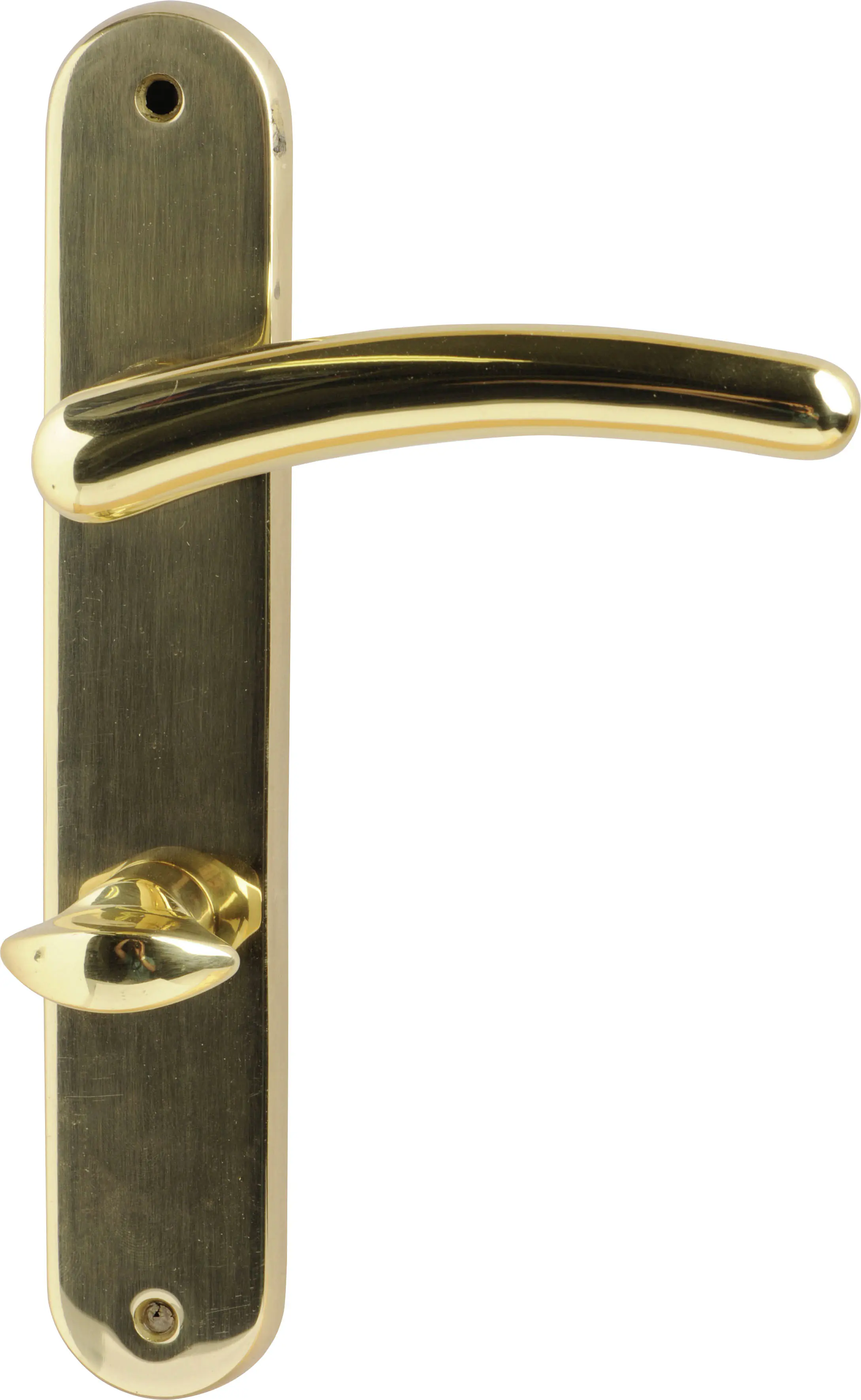 Südmetall WC-Türgriff-Garnitur Langschild Franziska Messing poliert gold 225 x 40 mm