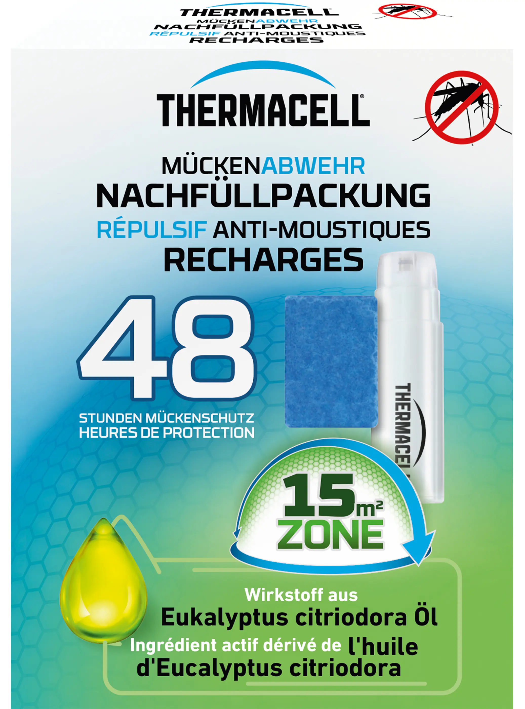 Thermacell Mückenabwehr Nachfüllpackung 48 Stunden 1 Stück mit natürlichem Wirkstoff