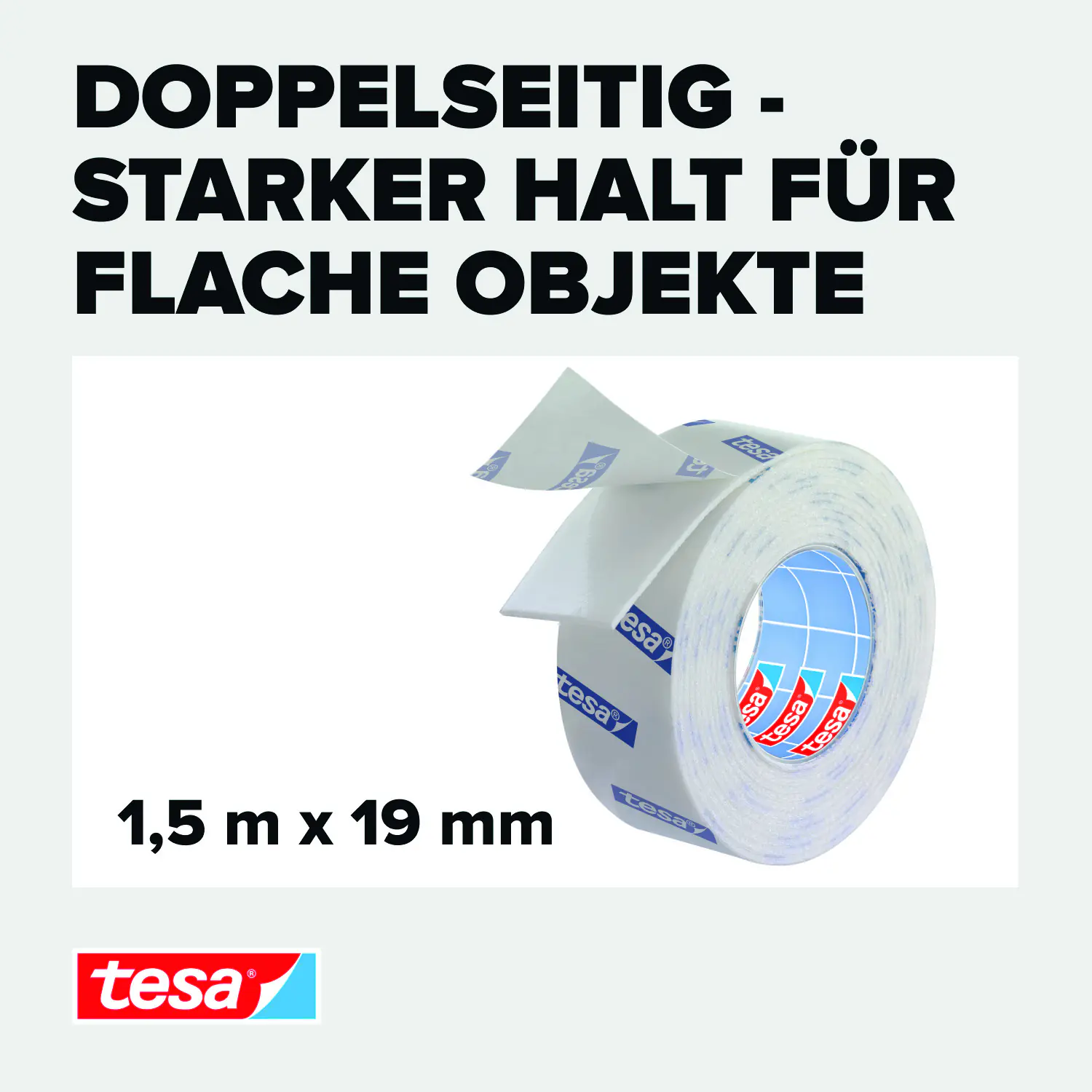 tesa Montageband 1,5 m x 19 mm, weiß