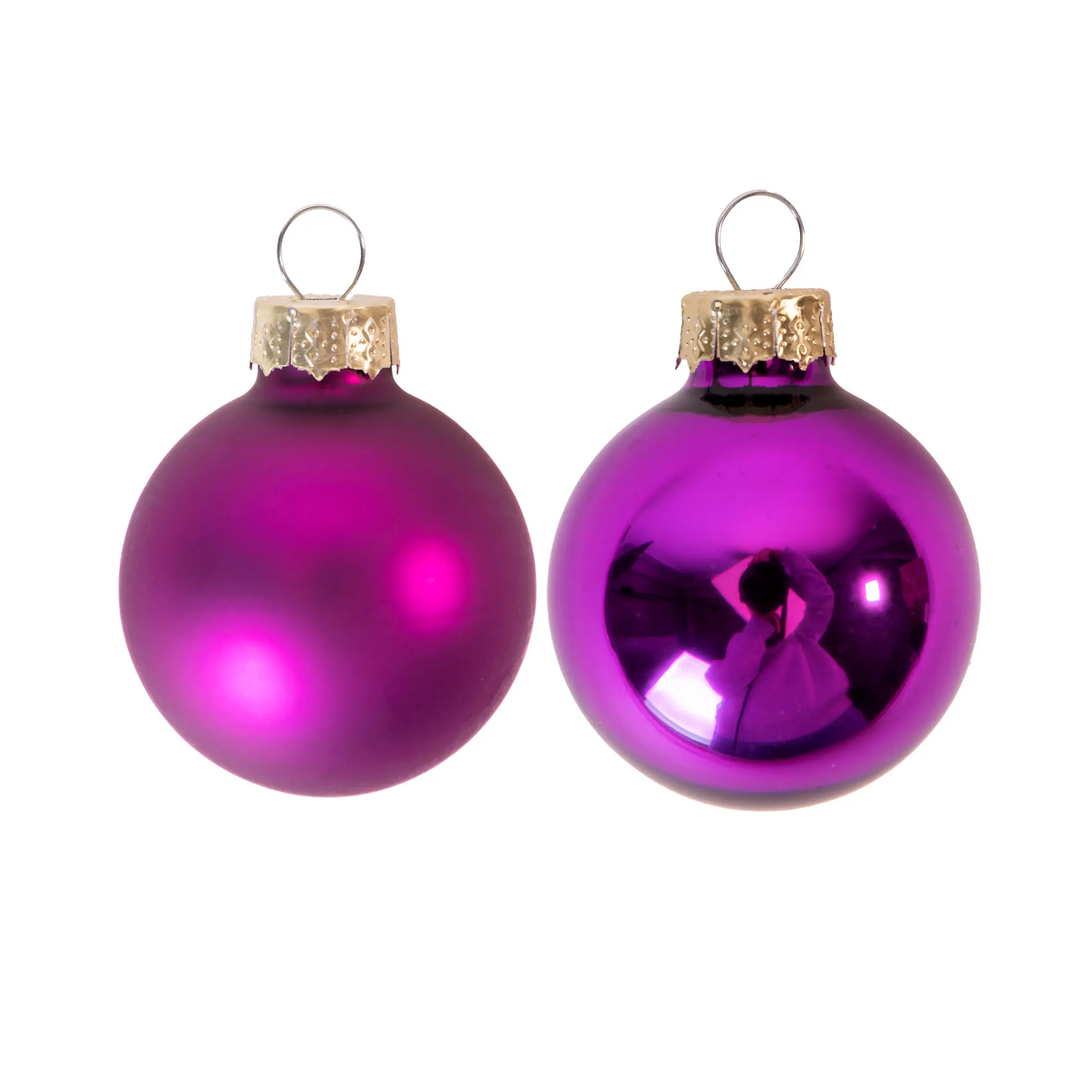 TrendLine Deko Set aus 16 Christbaumkugeln 3,5 cm Lila