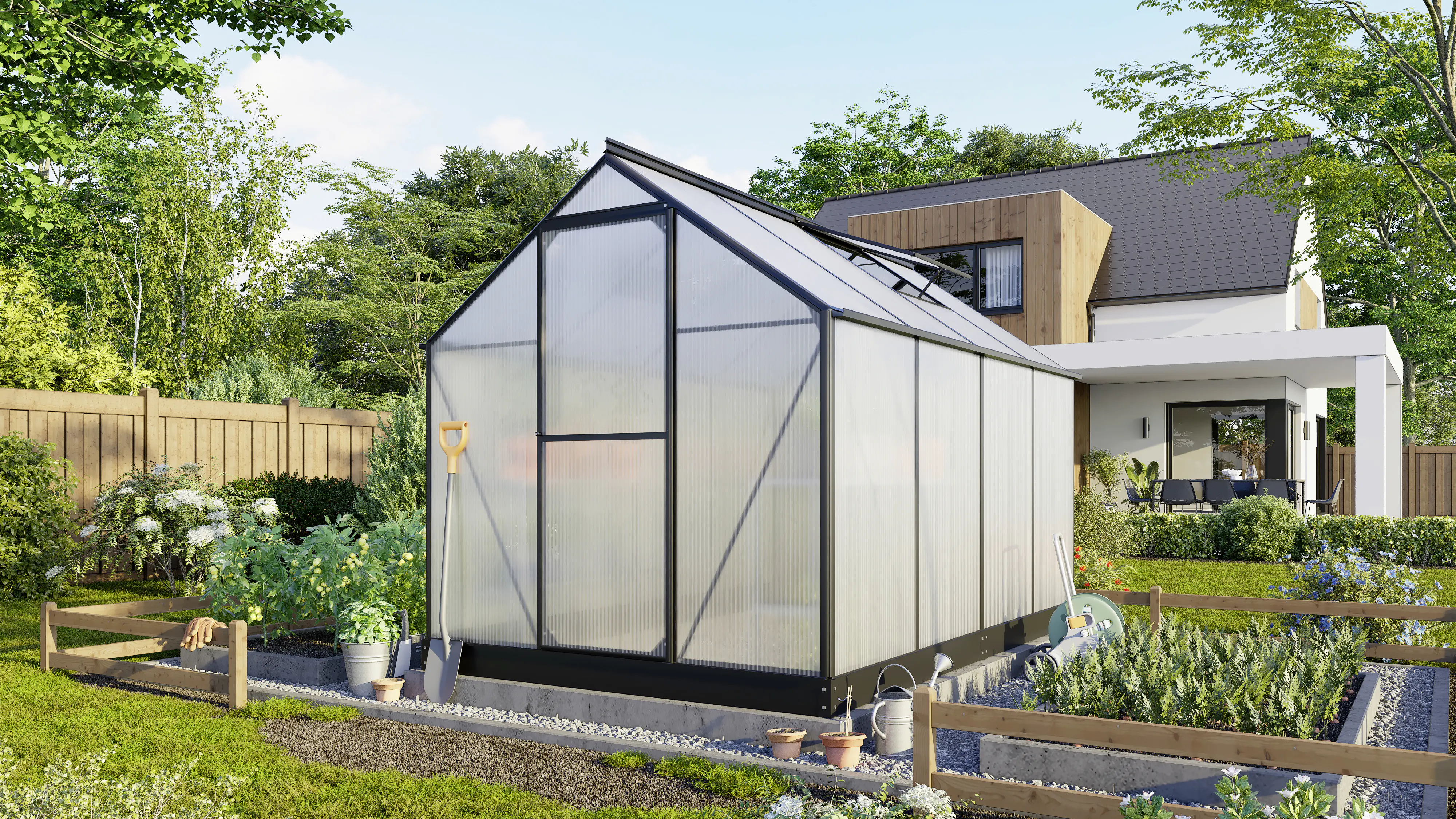 Vitavia Gewächshaus Eos 6000 HKP 6 mm schwarz 303,6 x 197,7 cm 