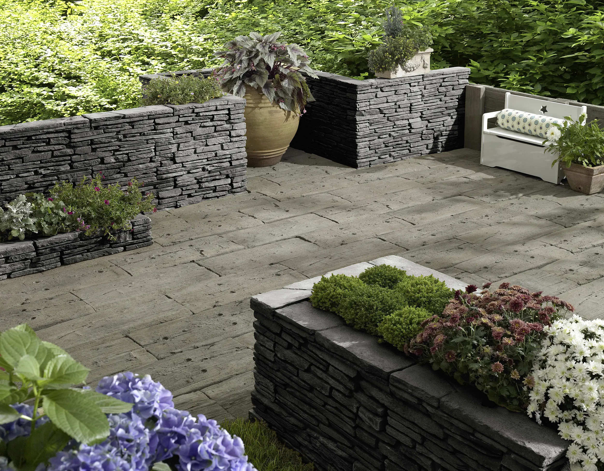 Kann Gartenplatte Antik 60 x 25 x 4 cm braun Kann Gartenplatte Antik 60 x 25 x 4 cm braun