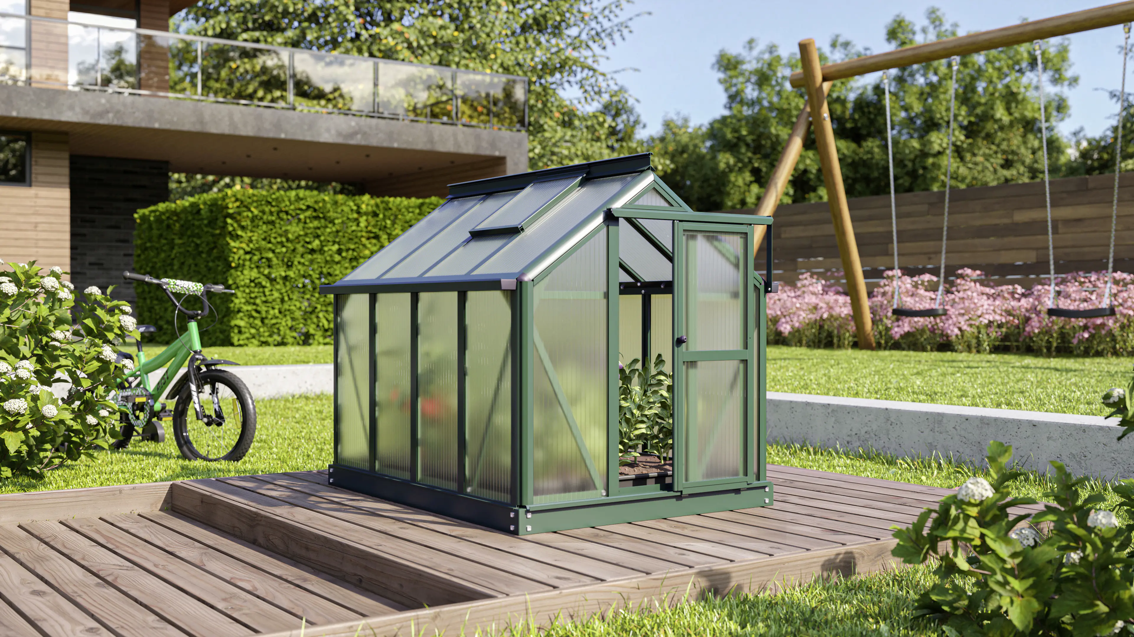 Vitavia Gewächshaus Merlin smaragd 87 x 111 cm Vitavia Gewächshaus Merlin smaragd 87 x 111 cm