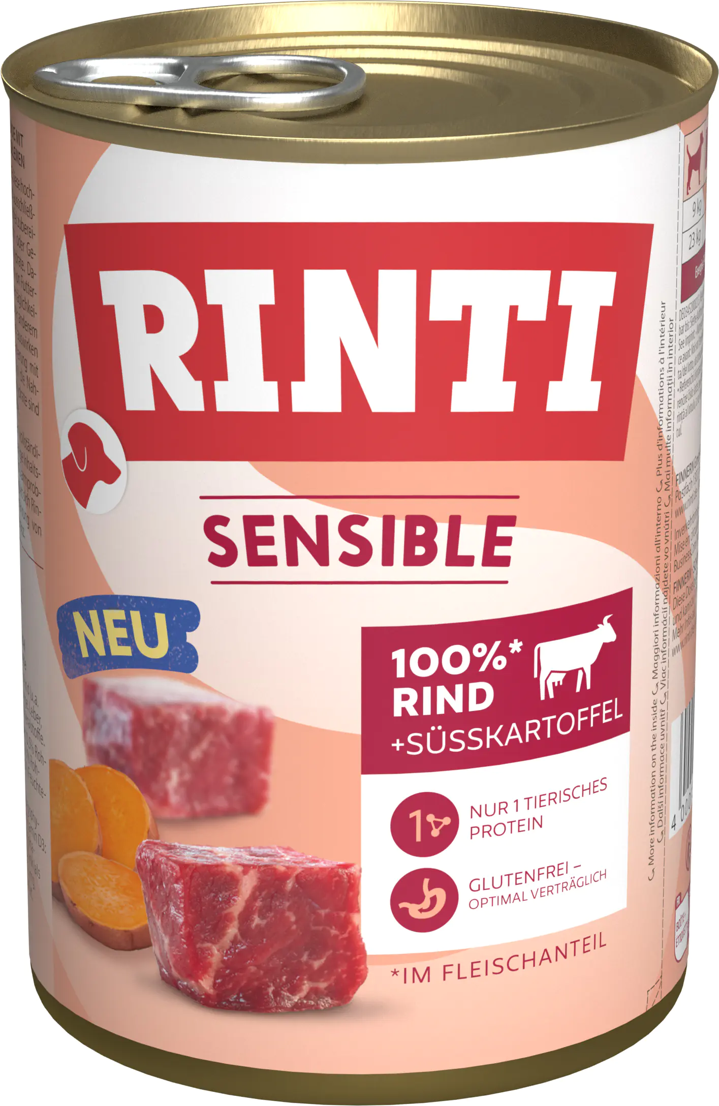 Rinti Hundenassfutter Sensible Rind & Süßkartoffel 400 g Rinti Hundenassfutter Sensible Rind & Süßkartoffel 400 g