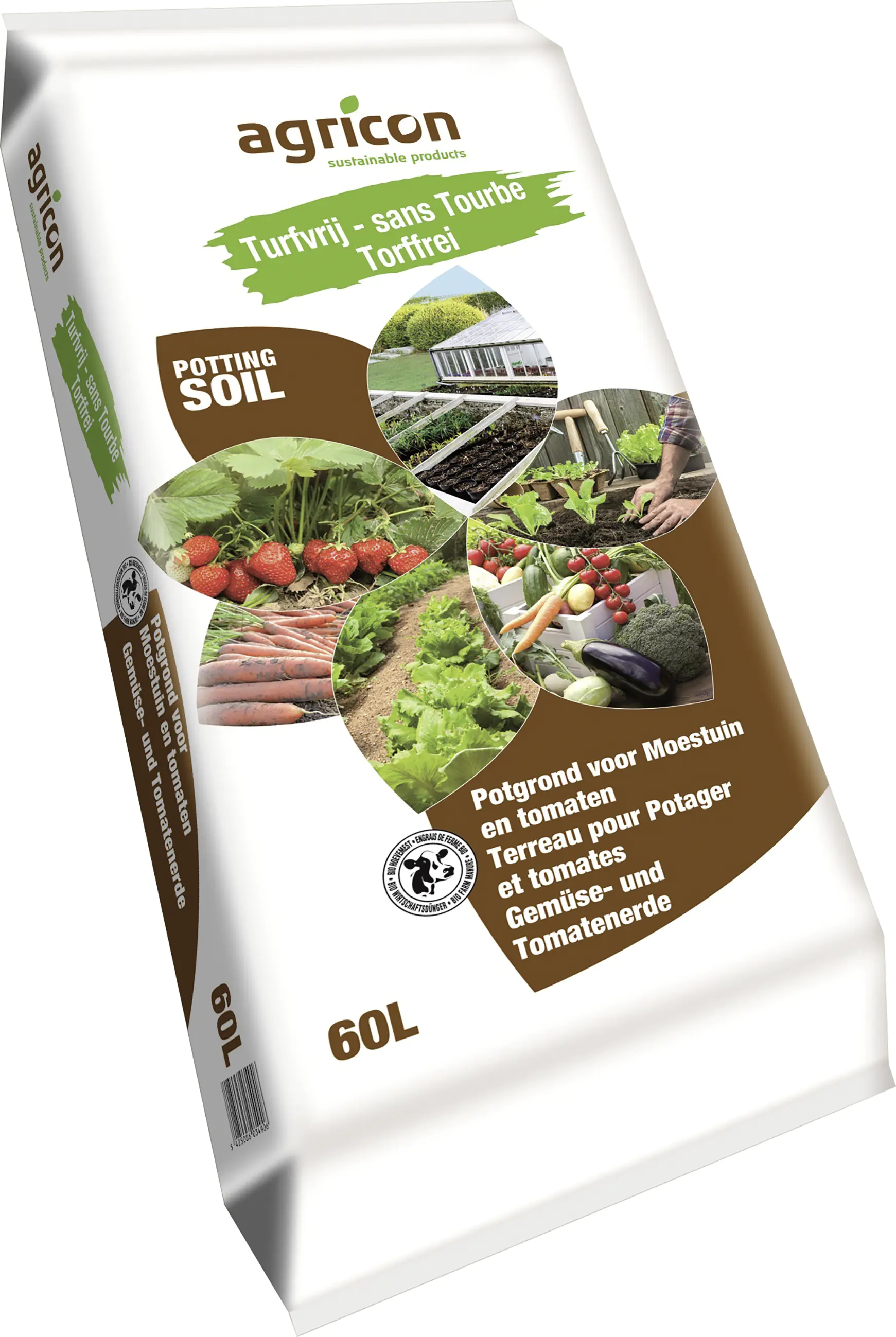 Agrcon Torffreie Gemüse- und Tomatenerde 60 L