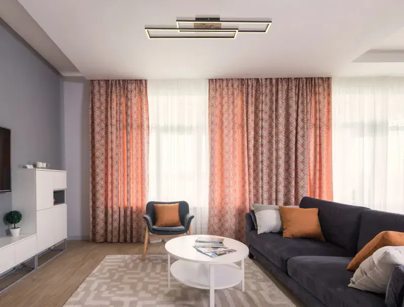 Globo Deckenleuchte Dakari 80 x 60 cm schwarz warmweiß