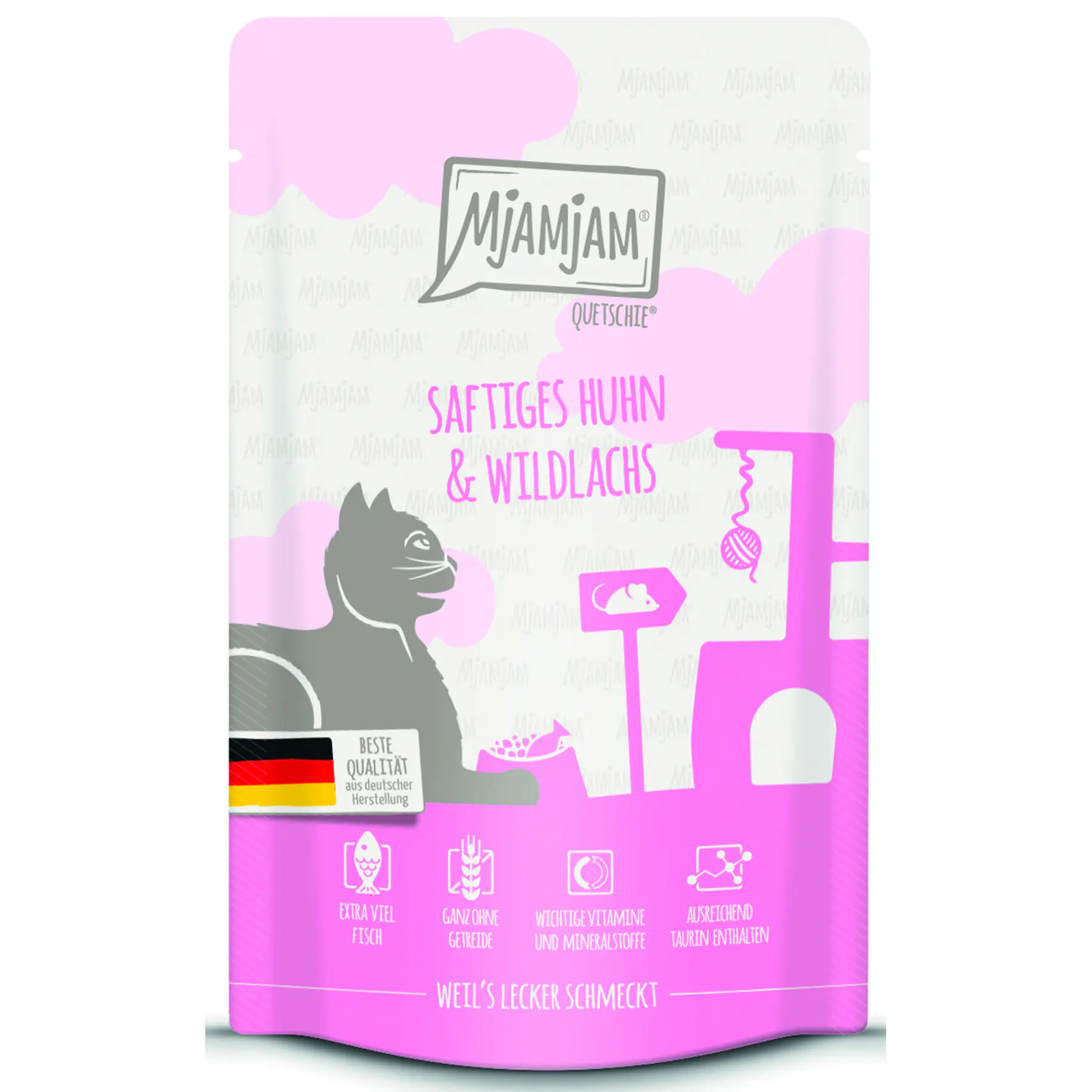 MjAMjAM - Quetschie - saftiges Huhn und Wildlachs 125 g 125 g
