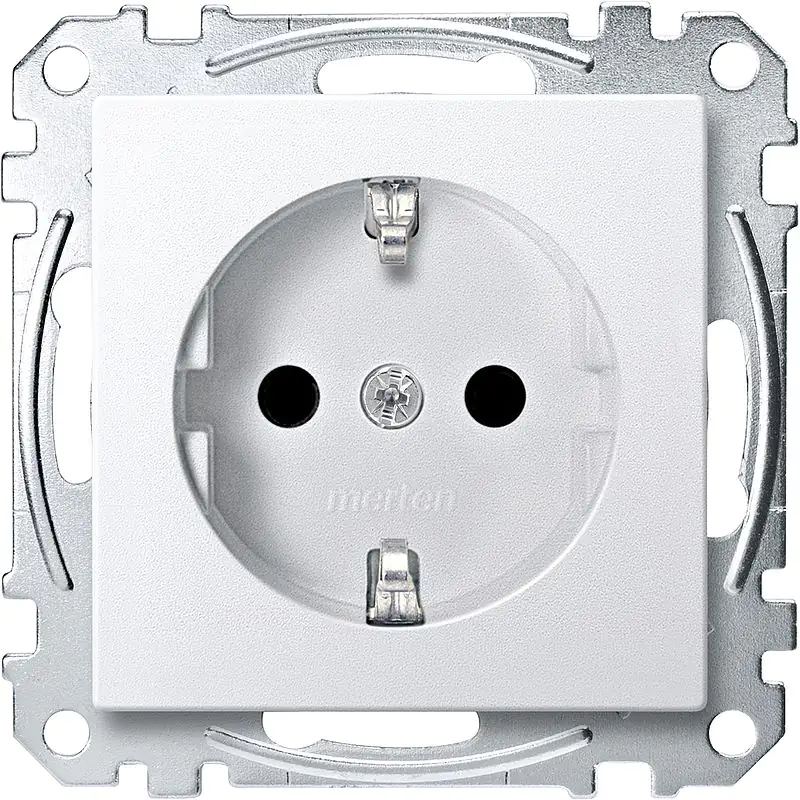 Merten Steckdose mit Berührungsschutz Serie M polarweiß matt MEG2300-0419 Merten Steckdose mit Berührungsschutz Serie M polarweiß matt MEG2300-0419