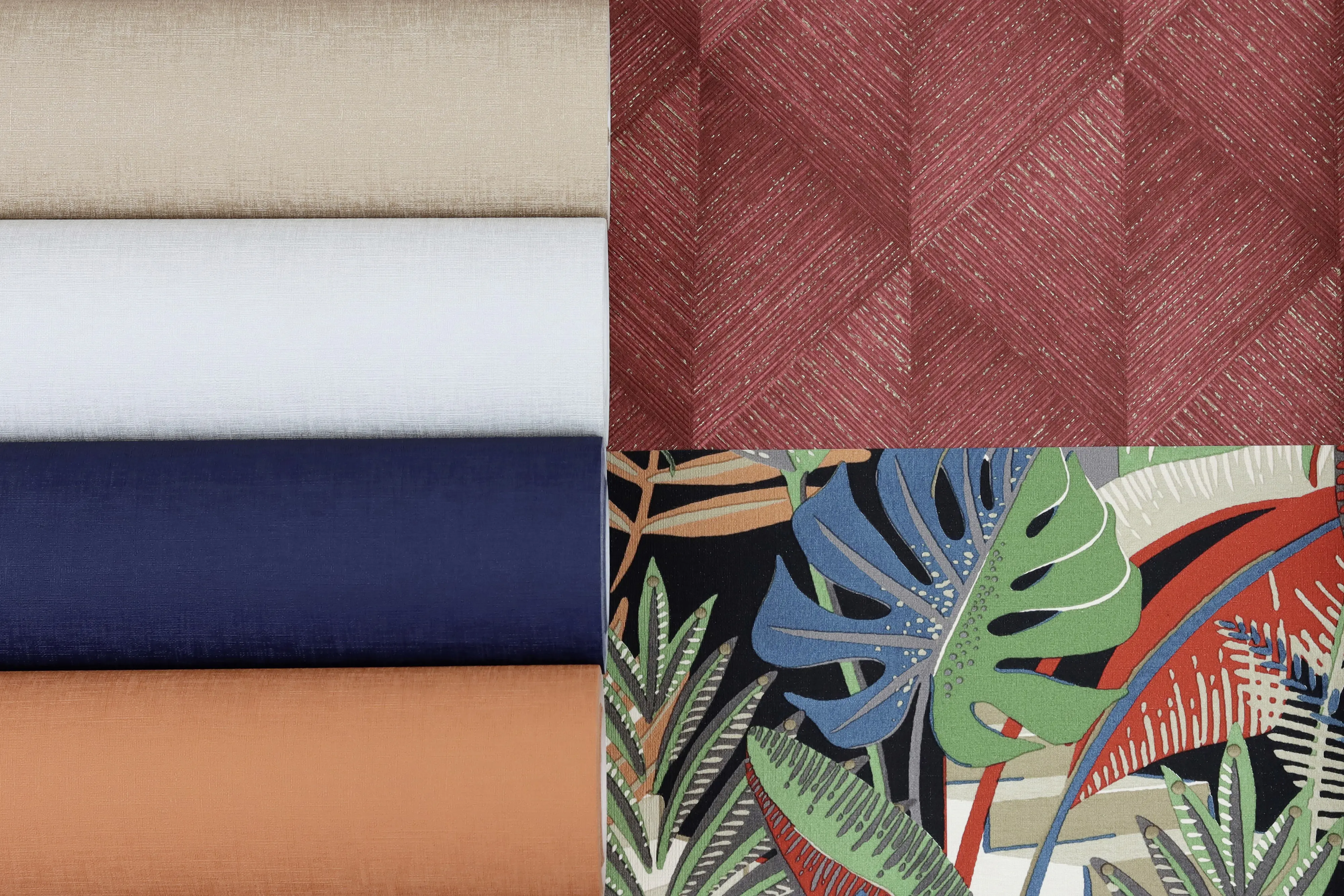 Rasch Vliestapete 687576 Tropical house uni orange, 10,05 x 053 m