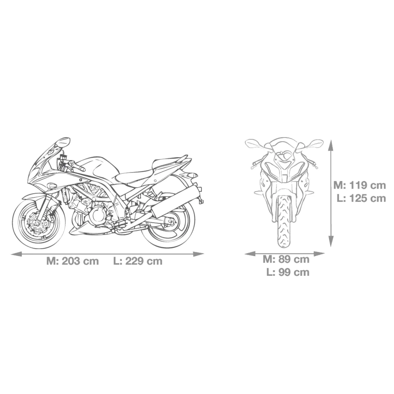 4038373701138_2496049 Cartrend Motorradabdeckung L