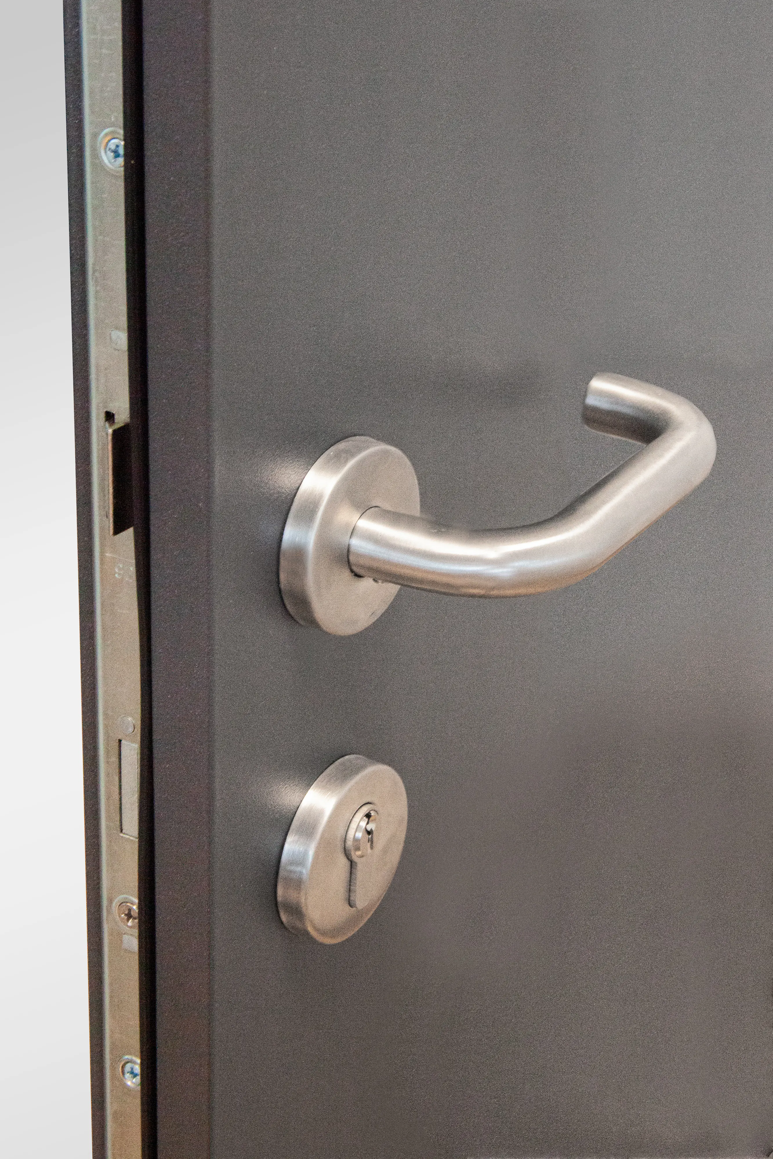 Splendoor Haustür Passivedoor Premium B03 Aluminium/Stahl anthrazit DIN rechts 98 x 208 cm mit Fingerscan