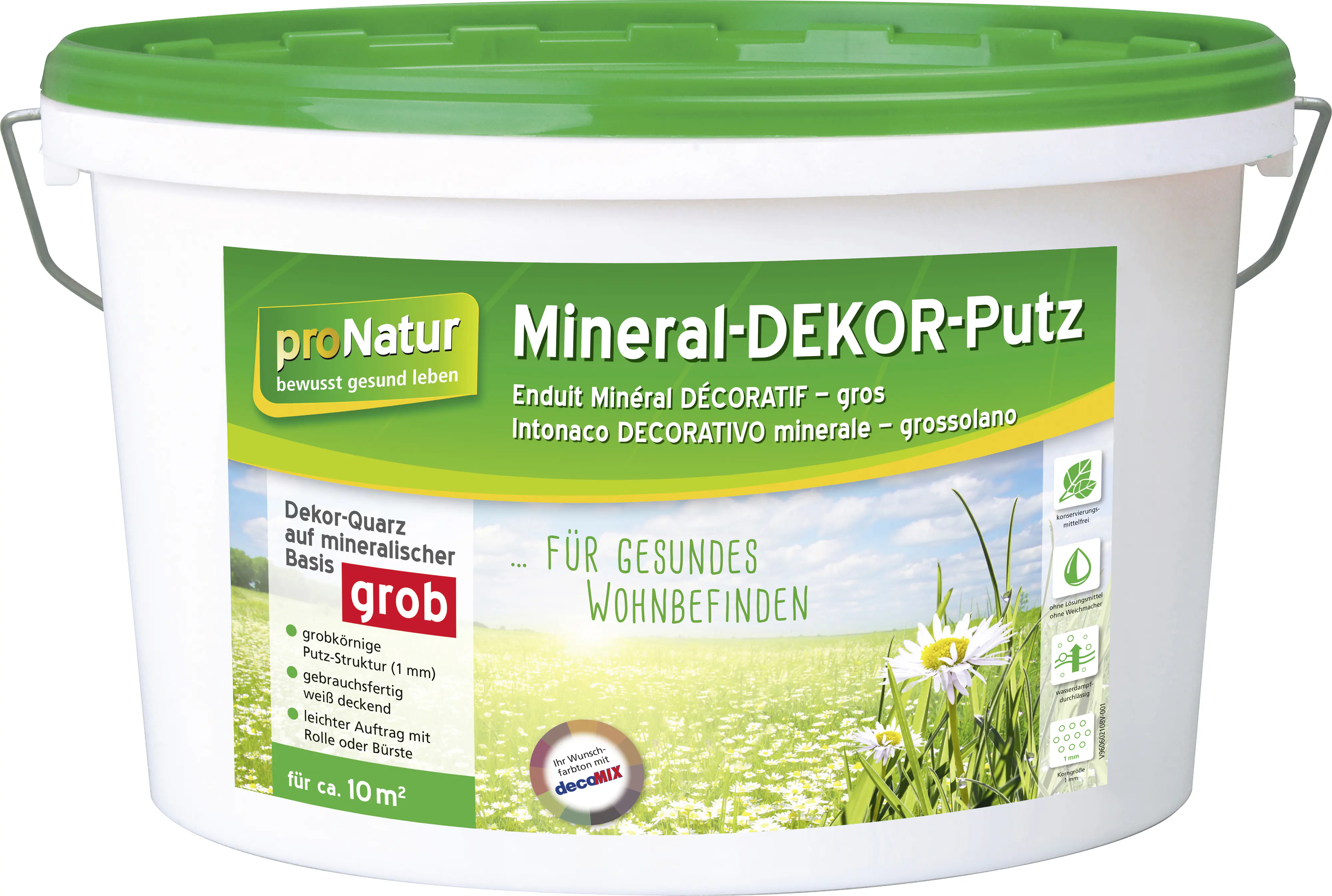 Pronatur Mineral Dekor-Putz 8 kg 1 mm grob weiß Pronatur Mineral Dekor-Putz 8 kg 1 mm grob weiß