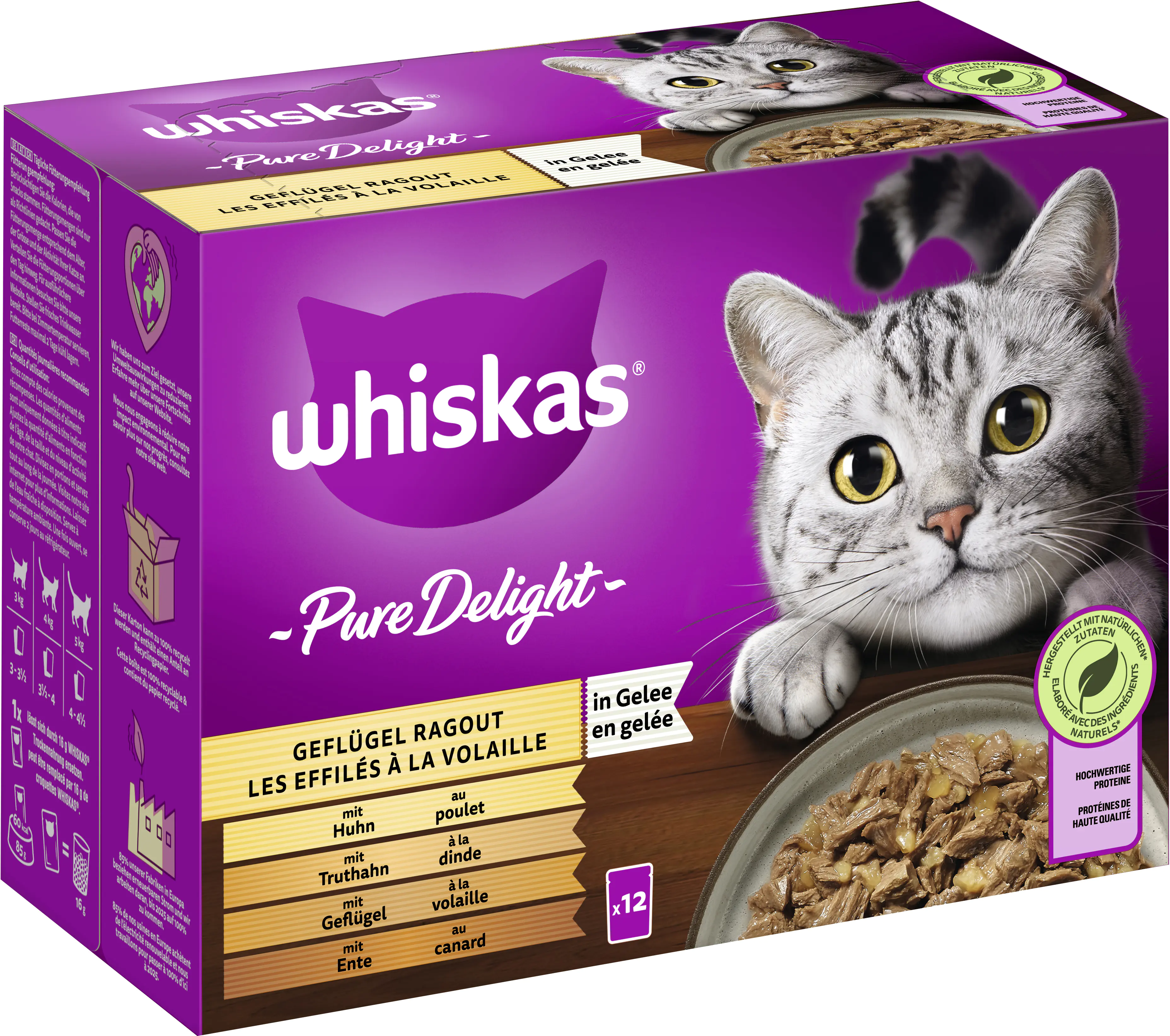 Whiskas Multipack Pure Delight Geflügelragout Katzenfutter 12 x 85 g Whiskas Multipack Pure Delight Geflügelragout Katzenfutter 12 x 85 g