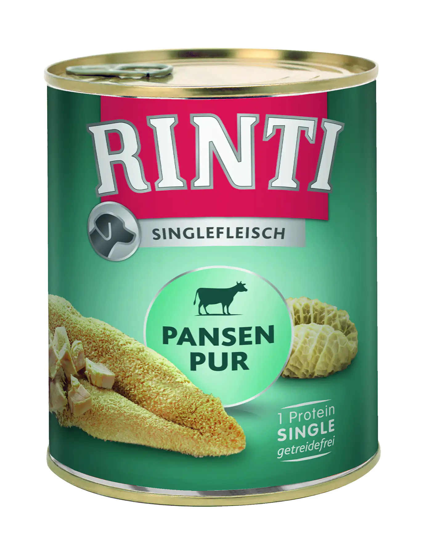 Rinti Singlefleisch Hundenassfutter Adult 800 g Pansen Pur  Rinti Singlefleisch Hundenassfutter Adult 800 g Pansen Pur