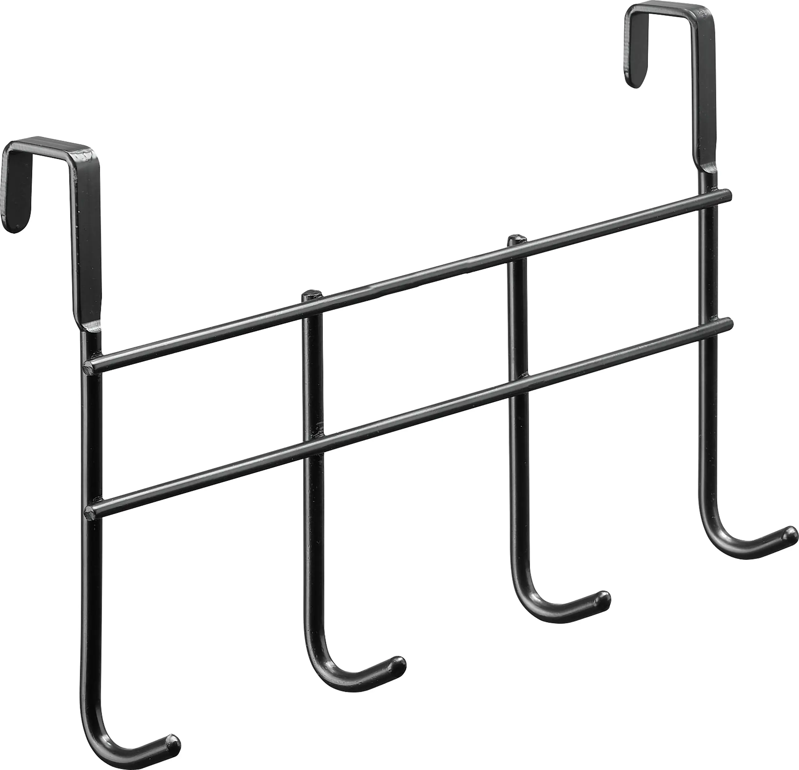 Hettich Türhängegarderobe 4 Haken Stahl 28 x 16,5 x 6 cm schwarz