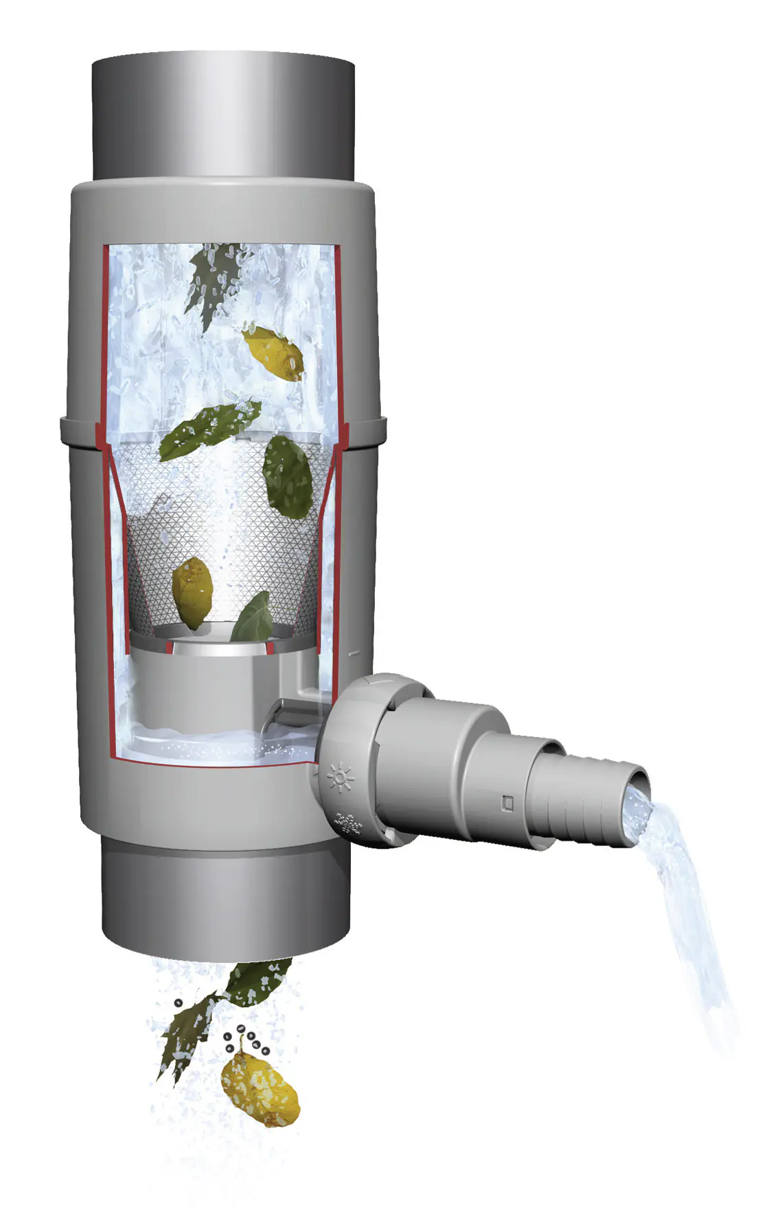 4rain Regentonne-Set Slim Stone Decor inkl. Zubehör Wandtank 1400 L graphitgrau 4 Stück