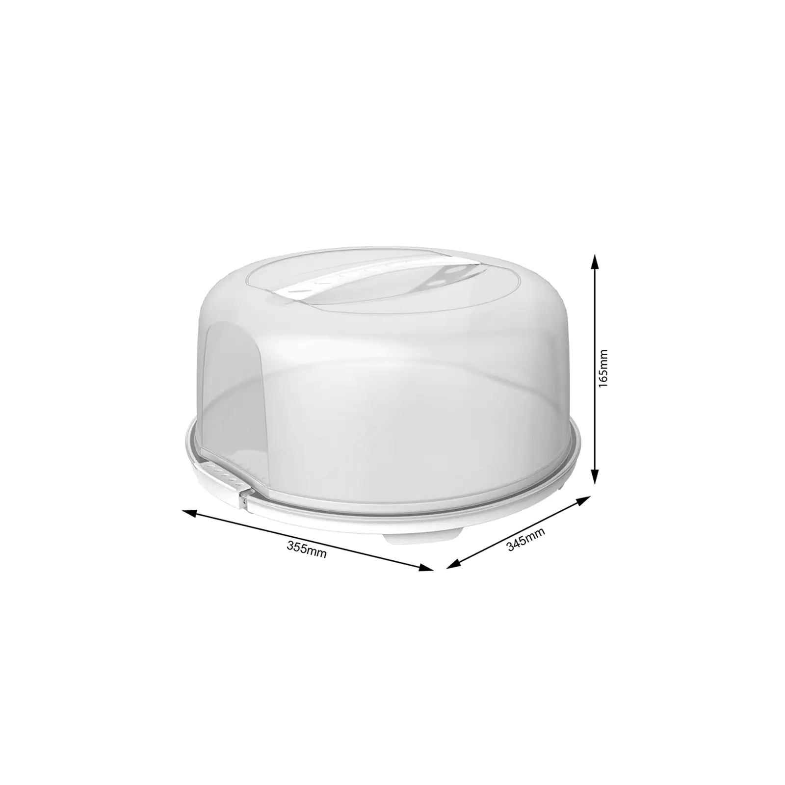 Rotho Tortenglocke Fresh hoch weiß 35,5 x 34,5 x 16,5 cm (L x B x H)