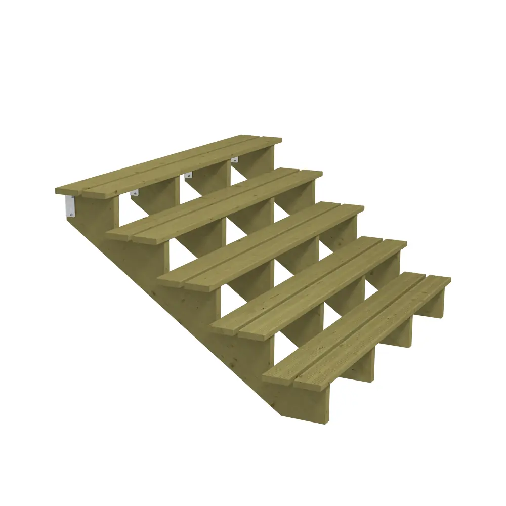 Plus Außentreppe Kiefer 5 Stufen 180 cm breit