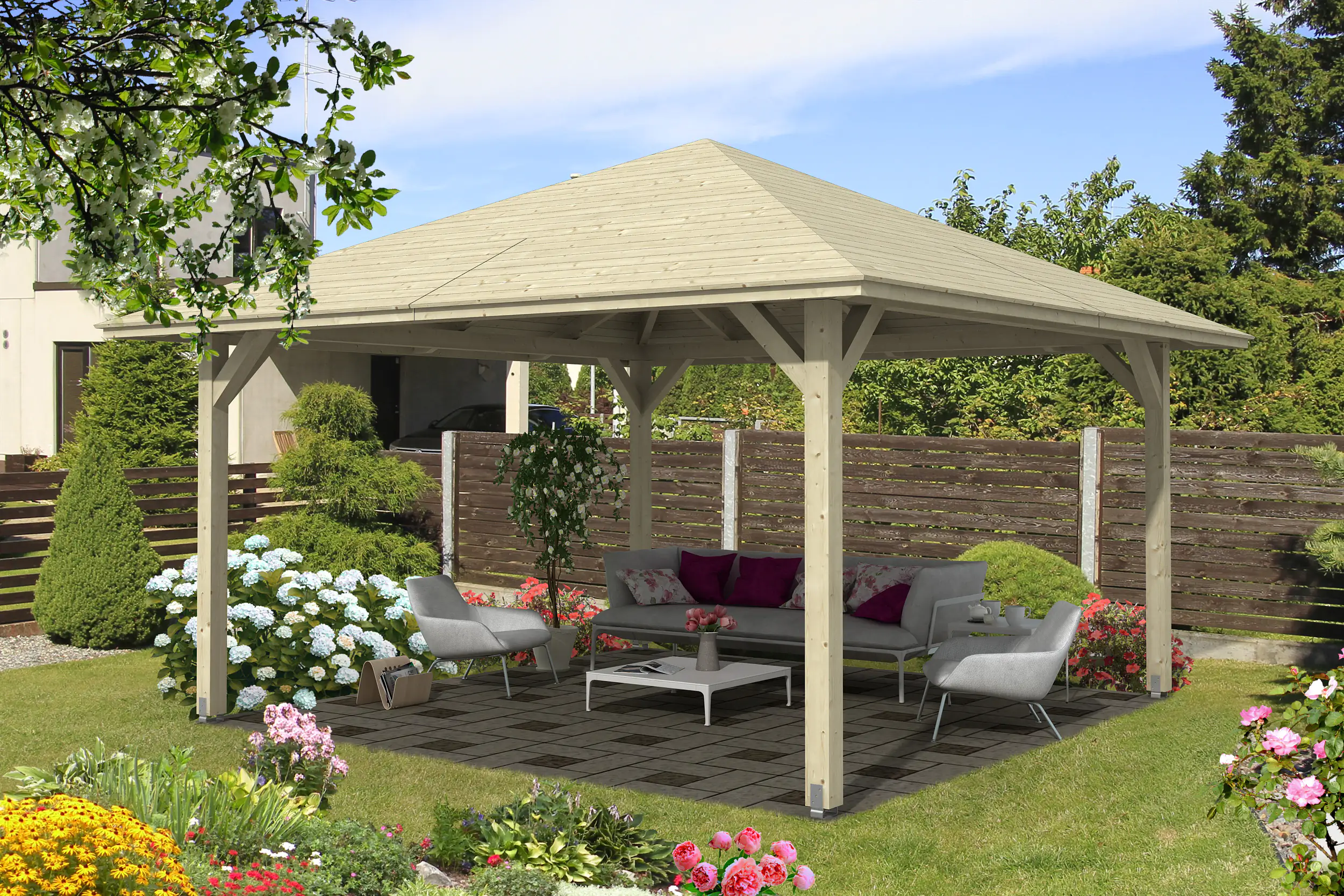 SKAN HOLZ Pavillon Cannes 3 Leimholz, natur SKAN HOLZ Pavillon Cannes 3 Leimholz, natur