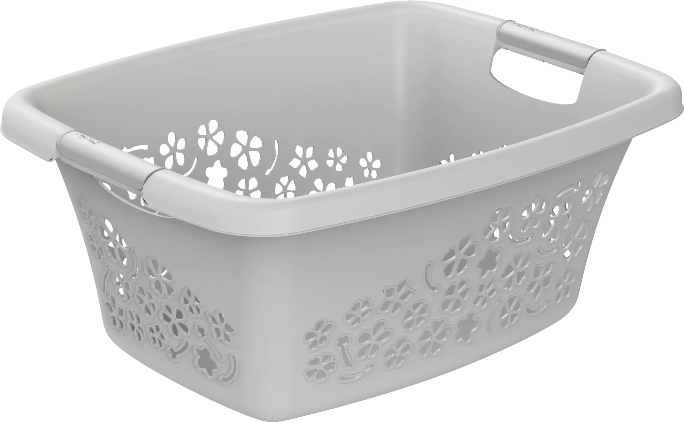 Rotho Wäschekorb Flowers 25 l kühles grau Rotho Wäschekorb Flowers 25 l kühles grau